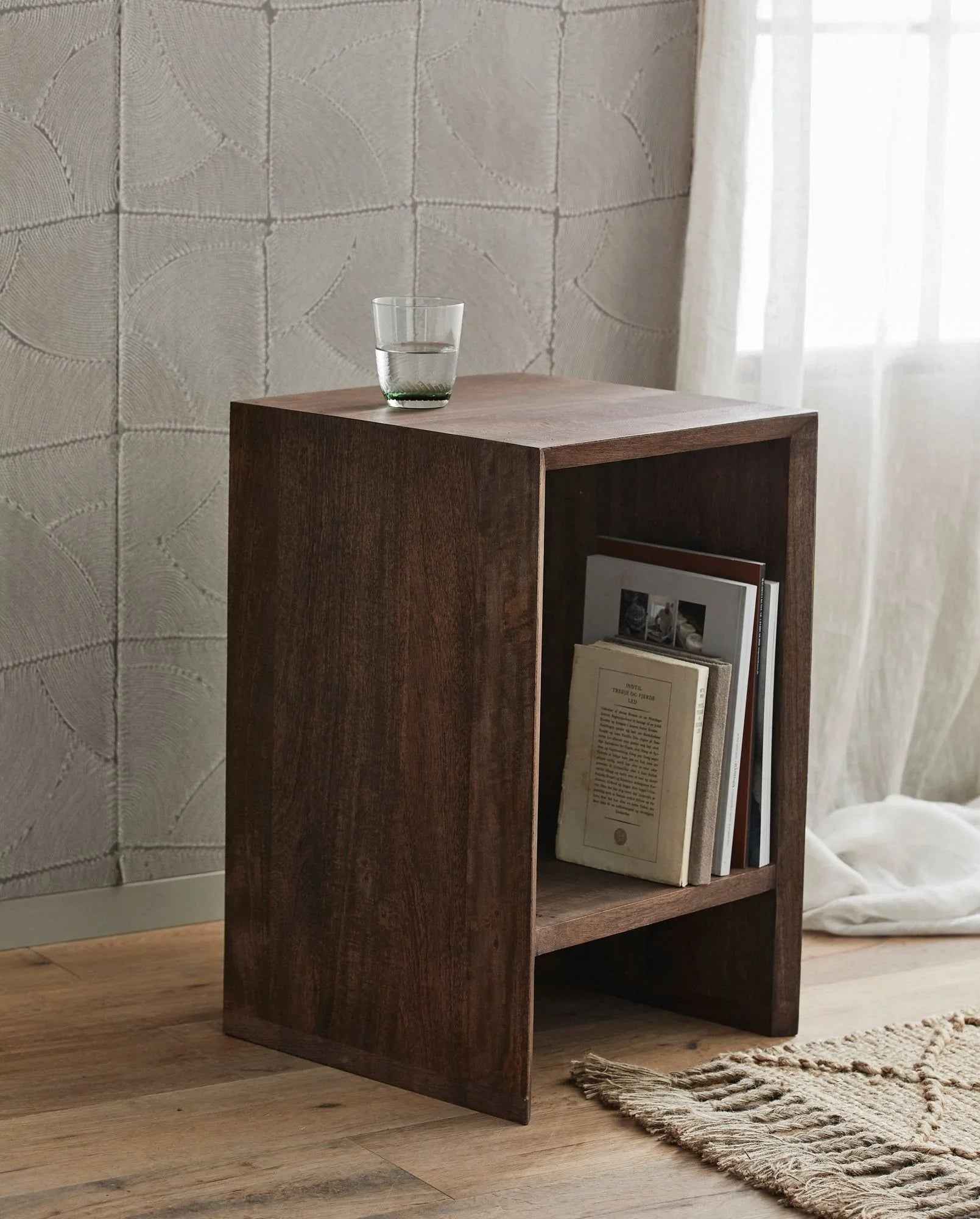 NAPO night stand/side table - dark brown - Bambuá
