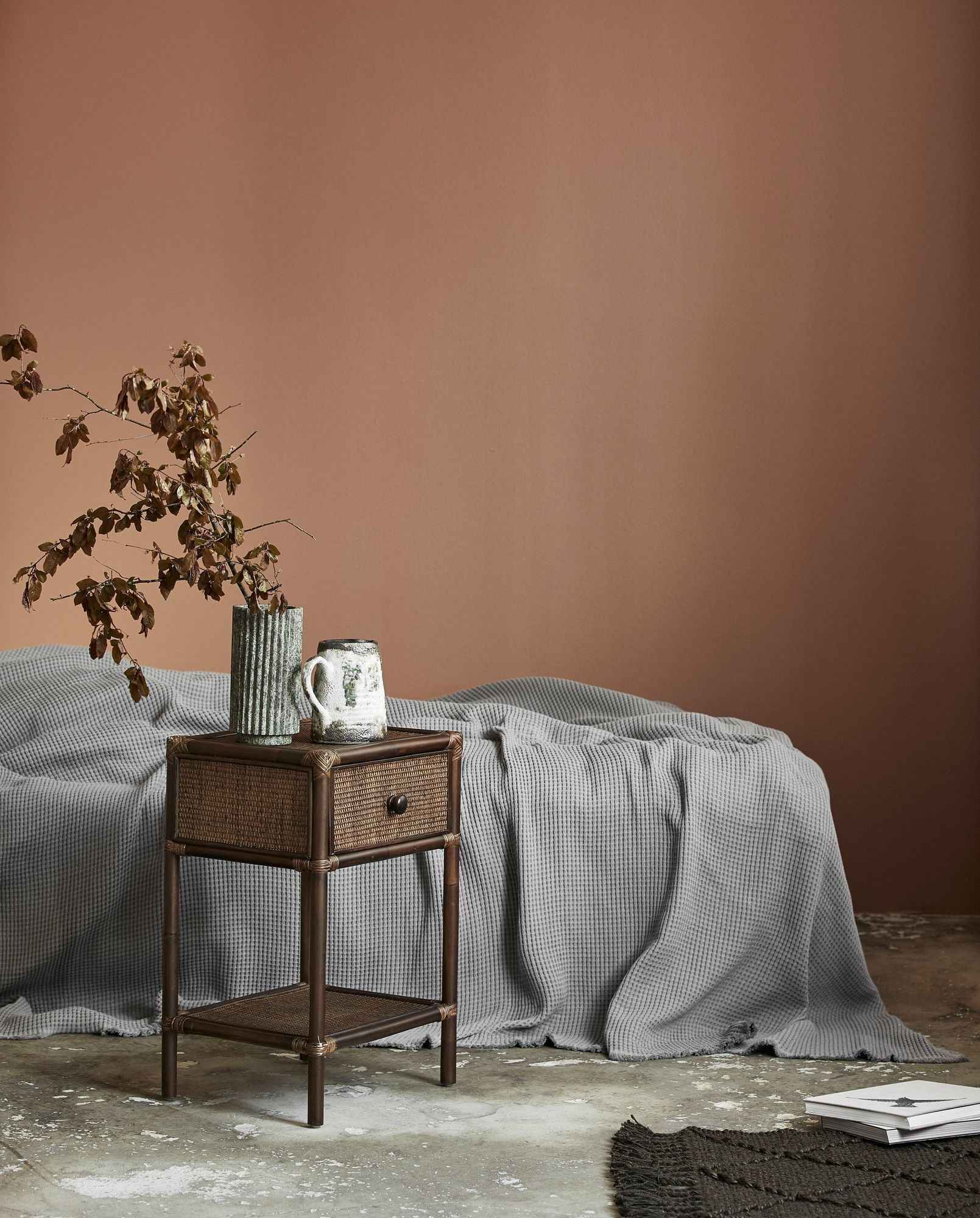 JUTAN rug, 60x90 - brown/green melange - Bambuá