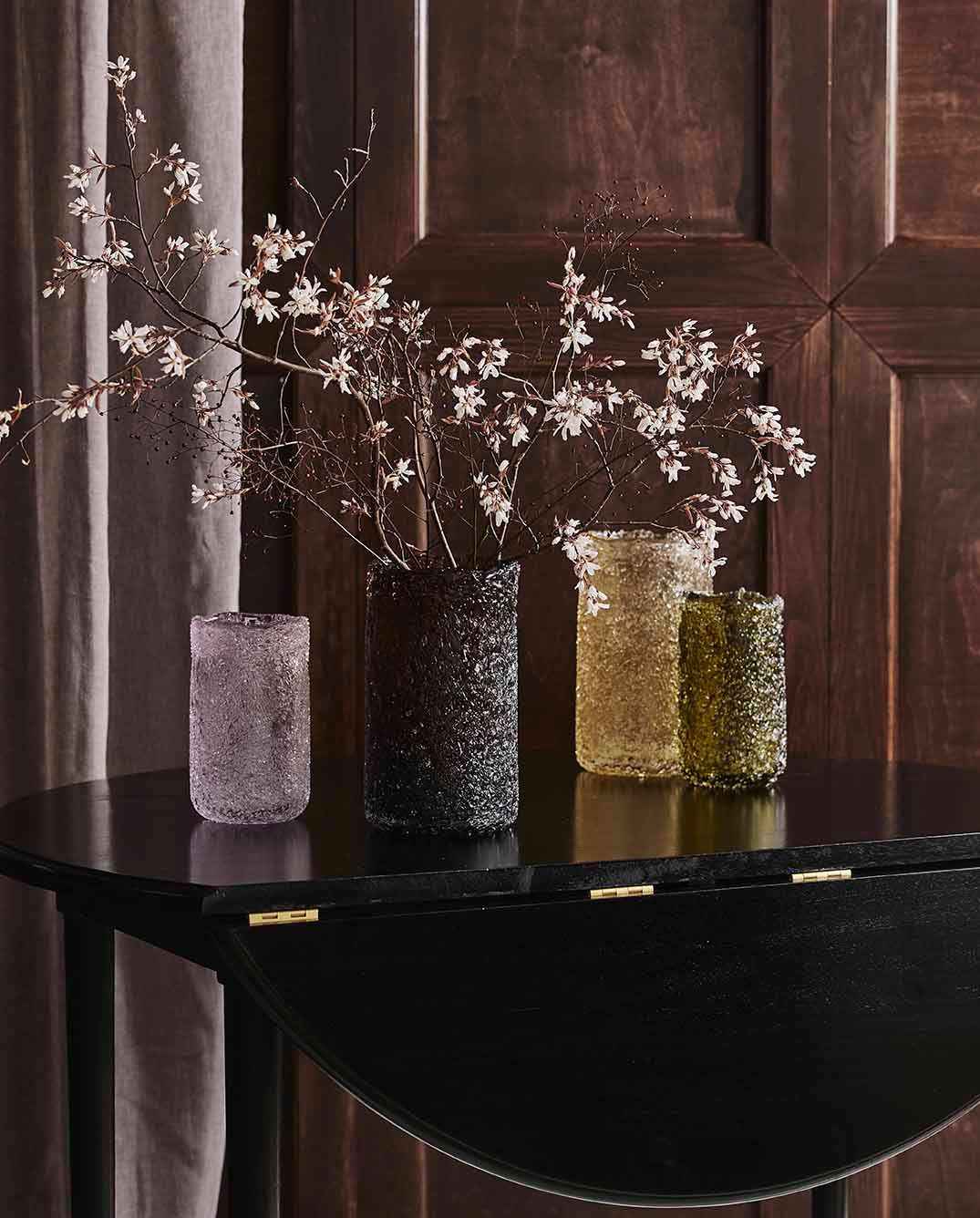 CLYDE vase, L, amber