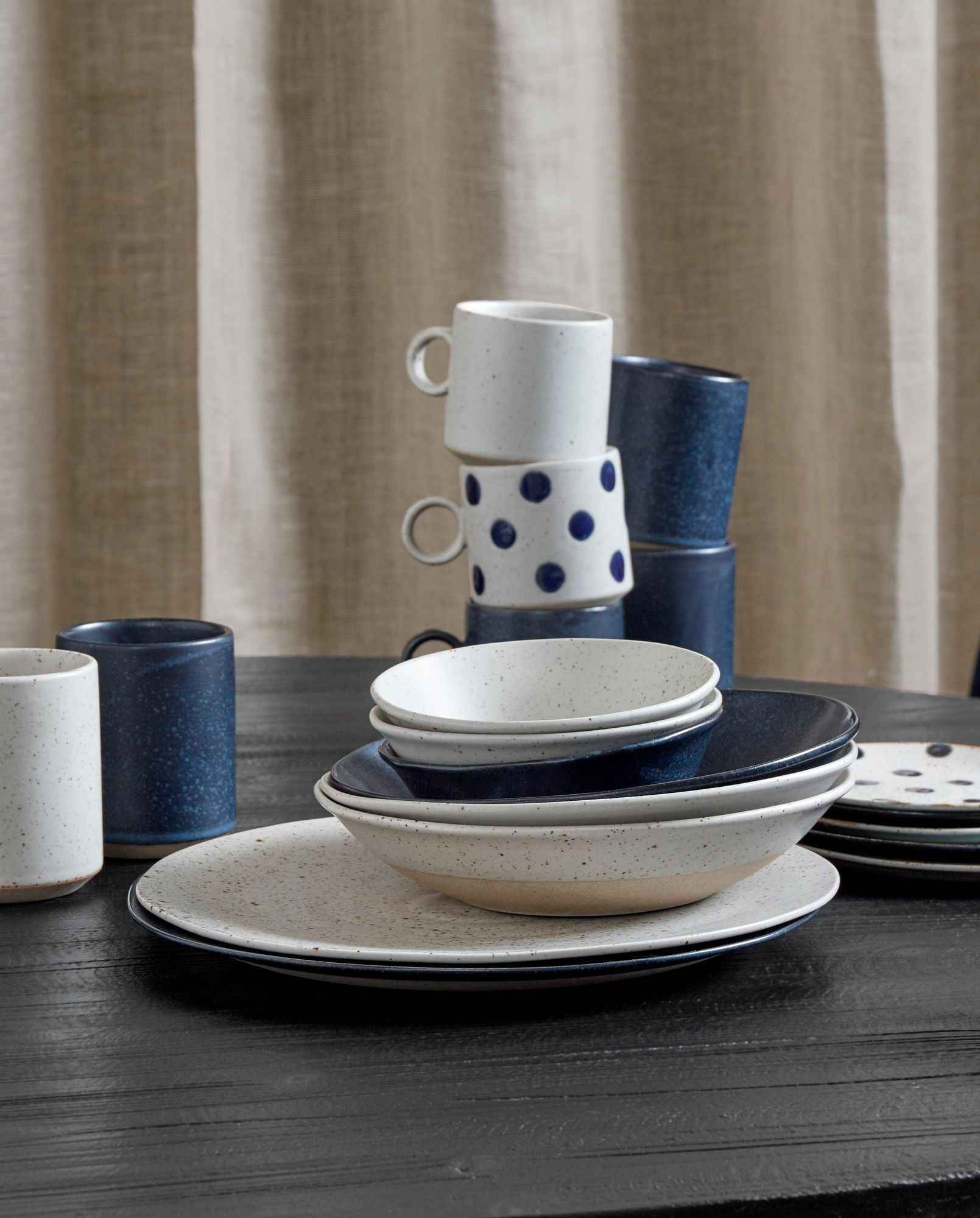 GRAINY soup plate, dark blue