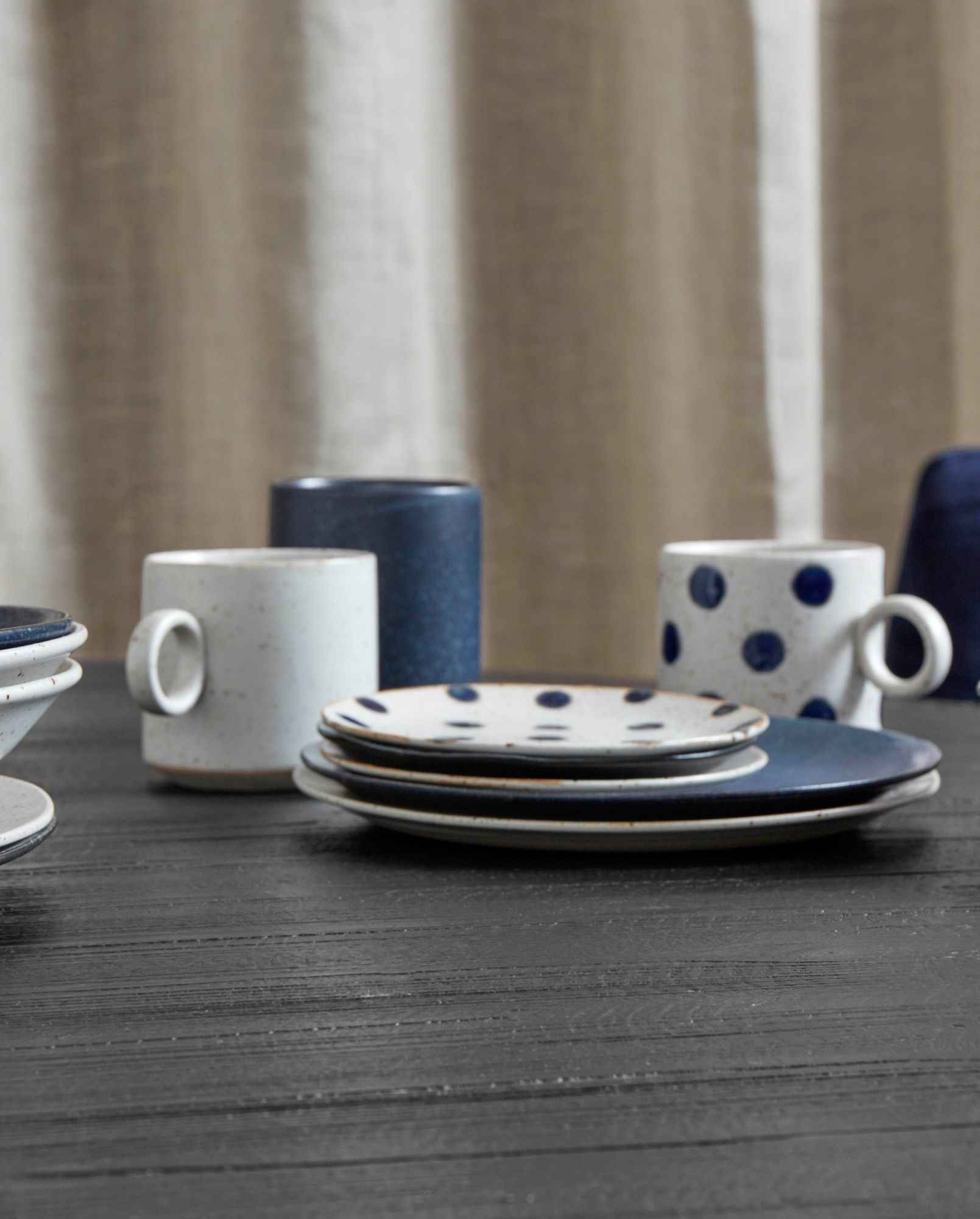 GRAINY saucer/cake plate, dark blue