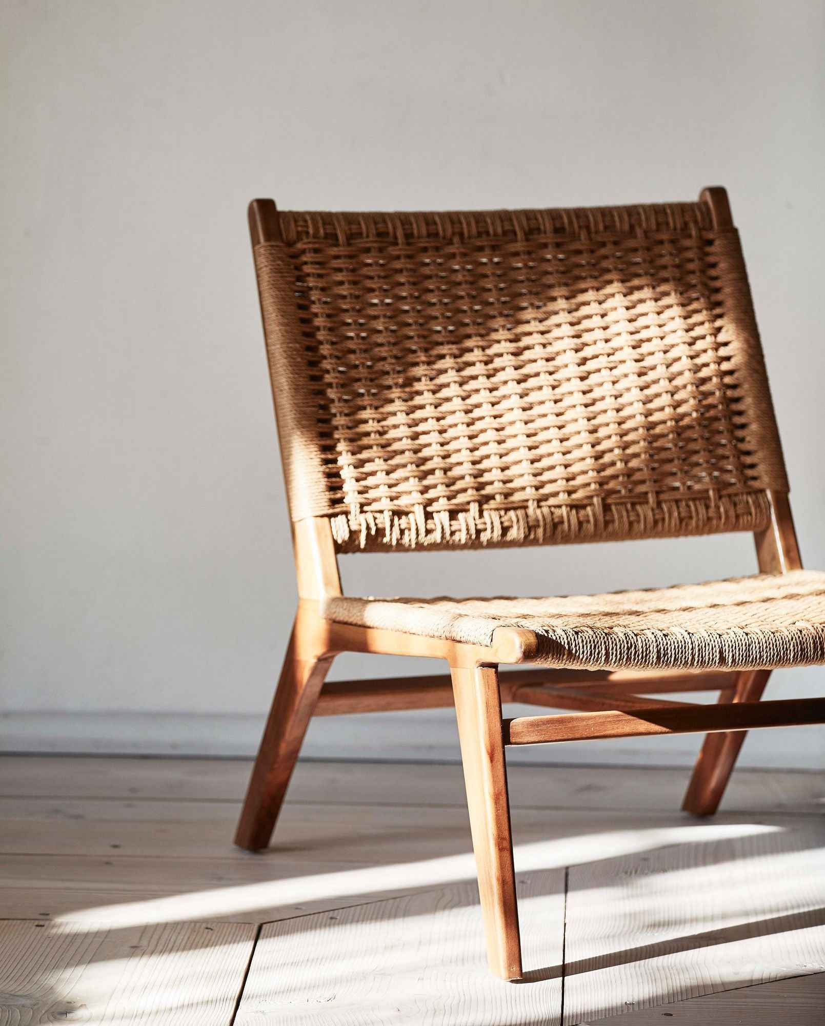 CLUB lounge chair, teak/weaving - Bambuá