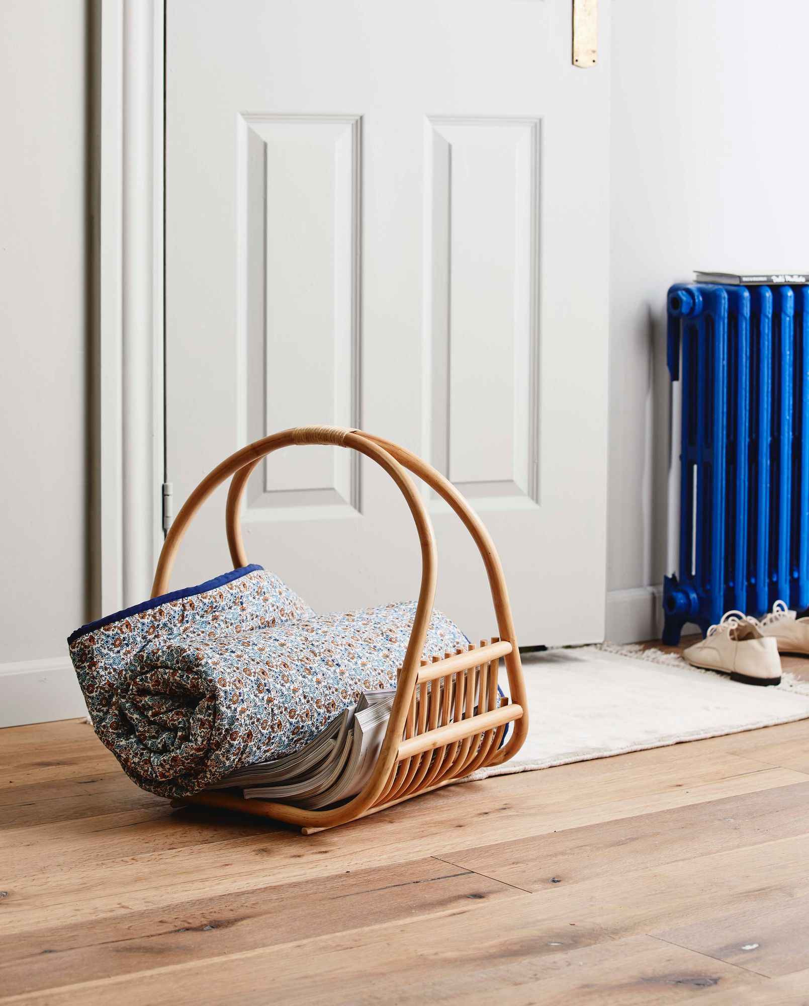 ROA basket w/handle - polished rattan - Bambuá