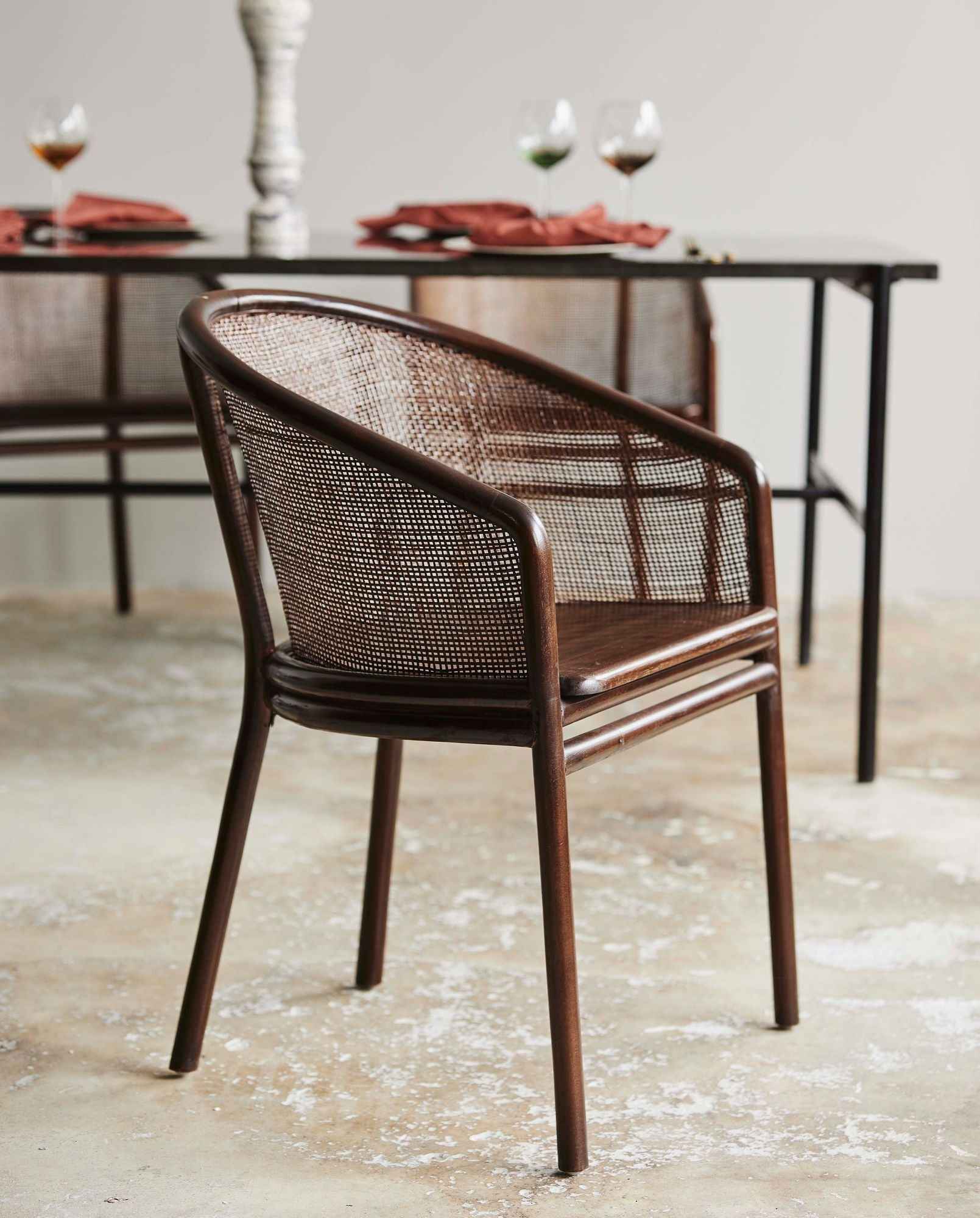 MOSSO dinner chair, dark brown - Bambuá
