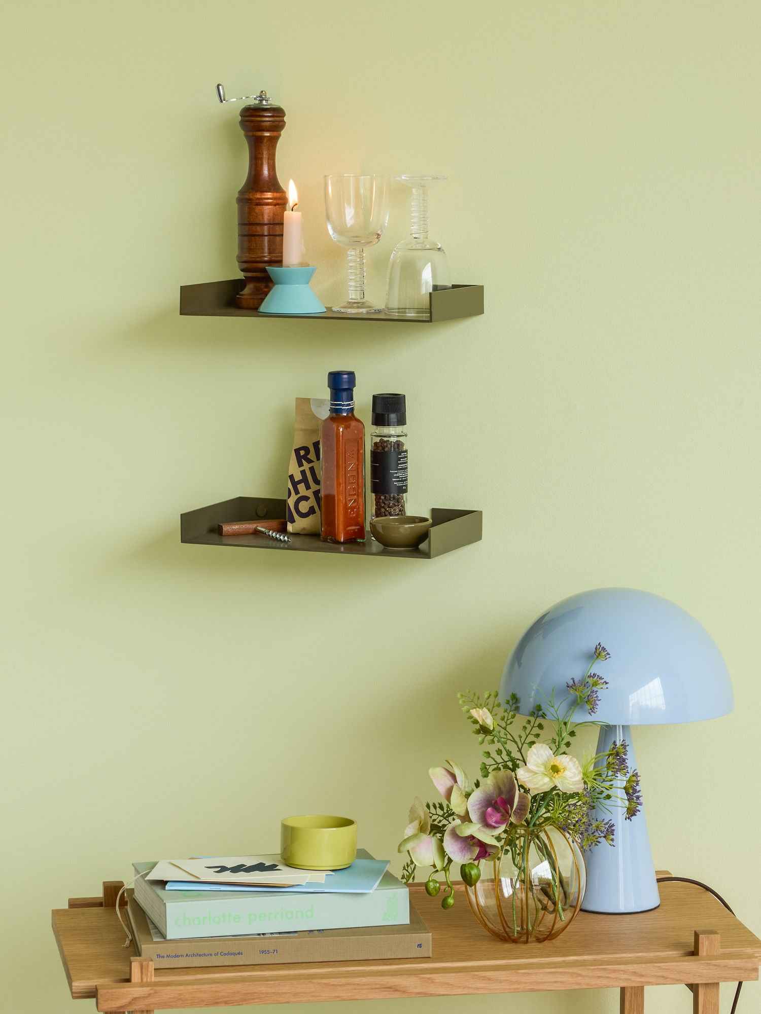 Hübsch Mush Table Lamp Mini Ice Blue