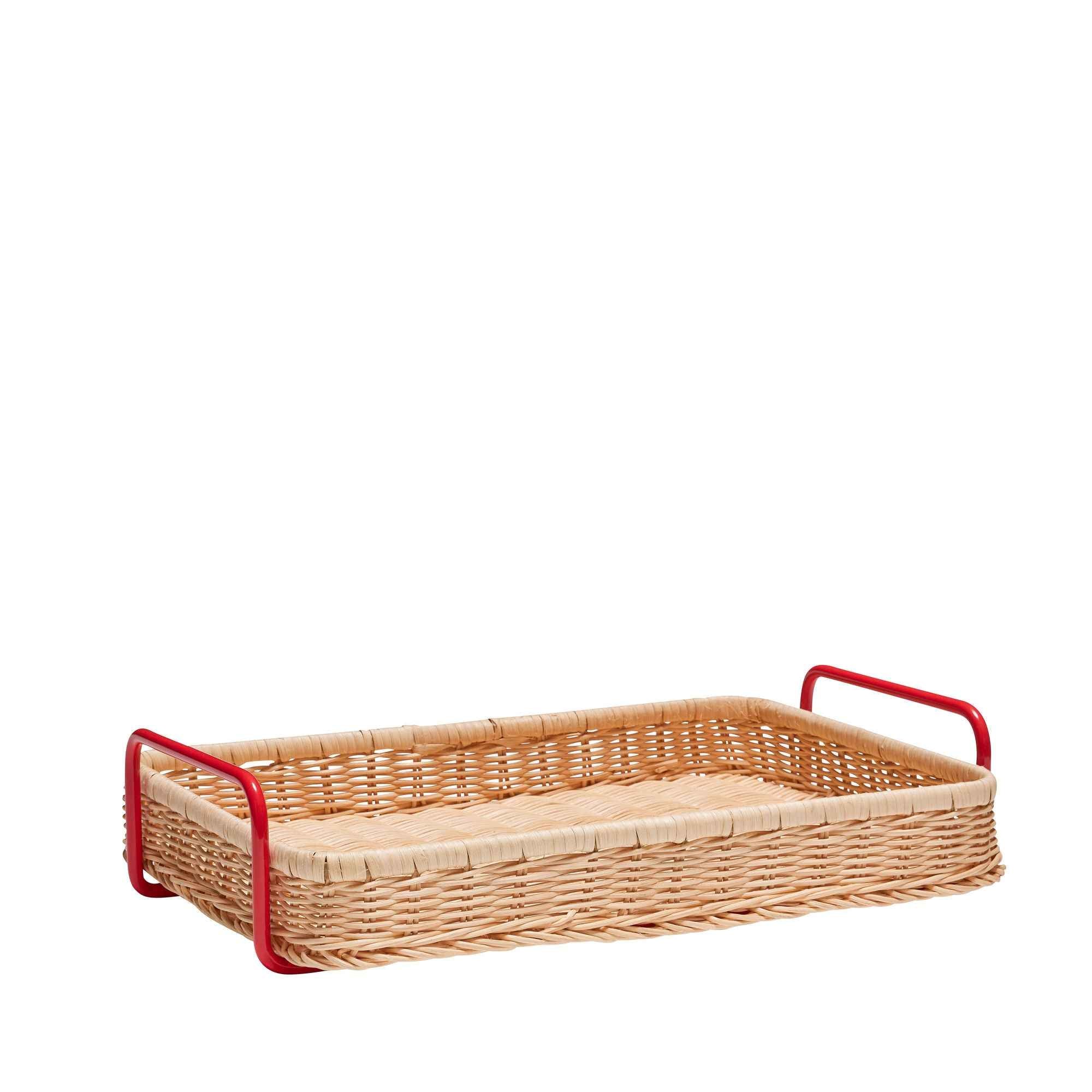 Hübsch Splint Tray Red/Natural