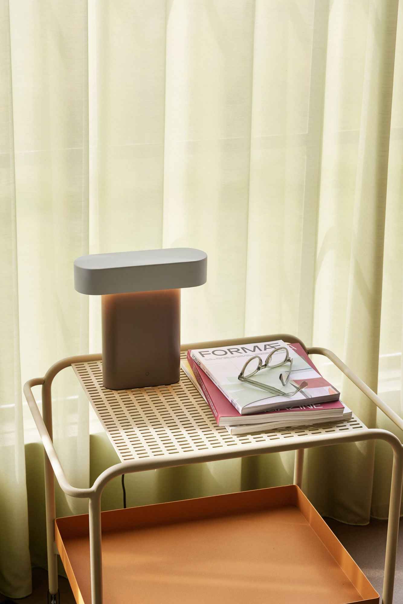 Sleek Table Lamp Brown/Light grey - Bambuá