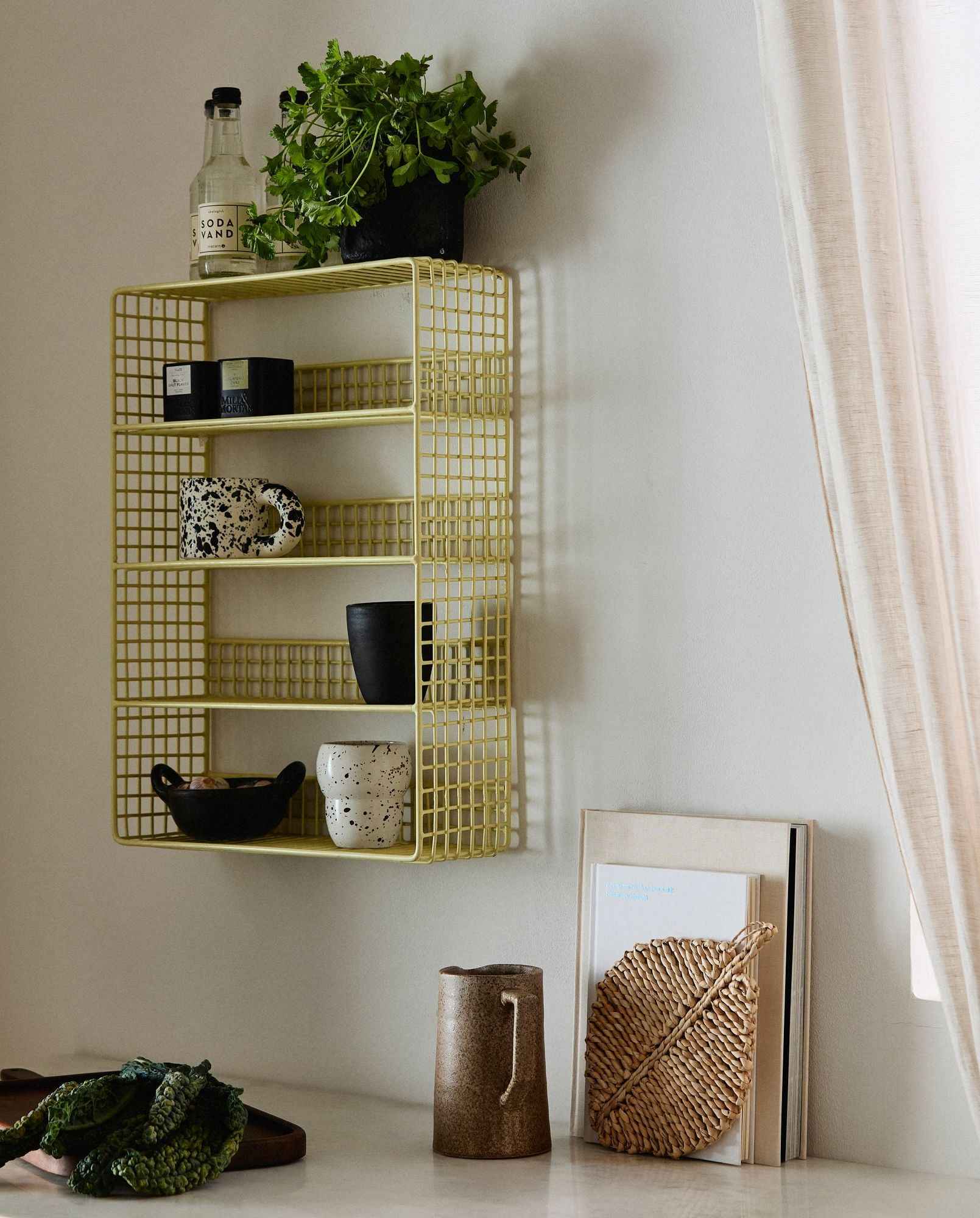 KIKORI shelf - yellow - Bambuá