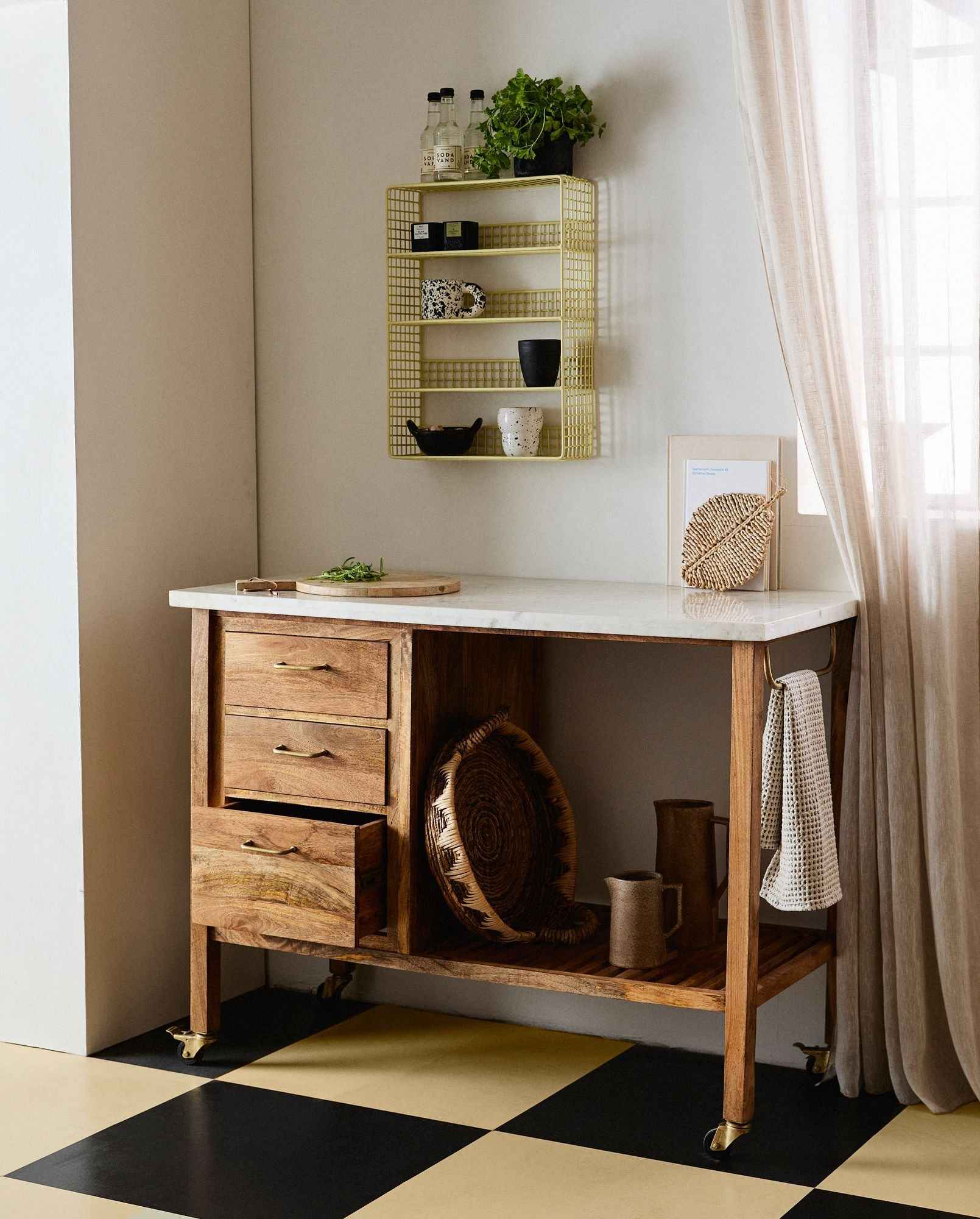 KIKORI shelf - yellow - Bambuá