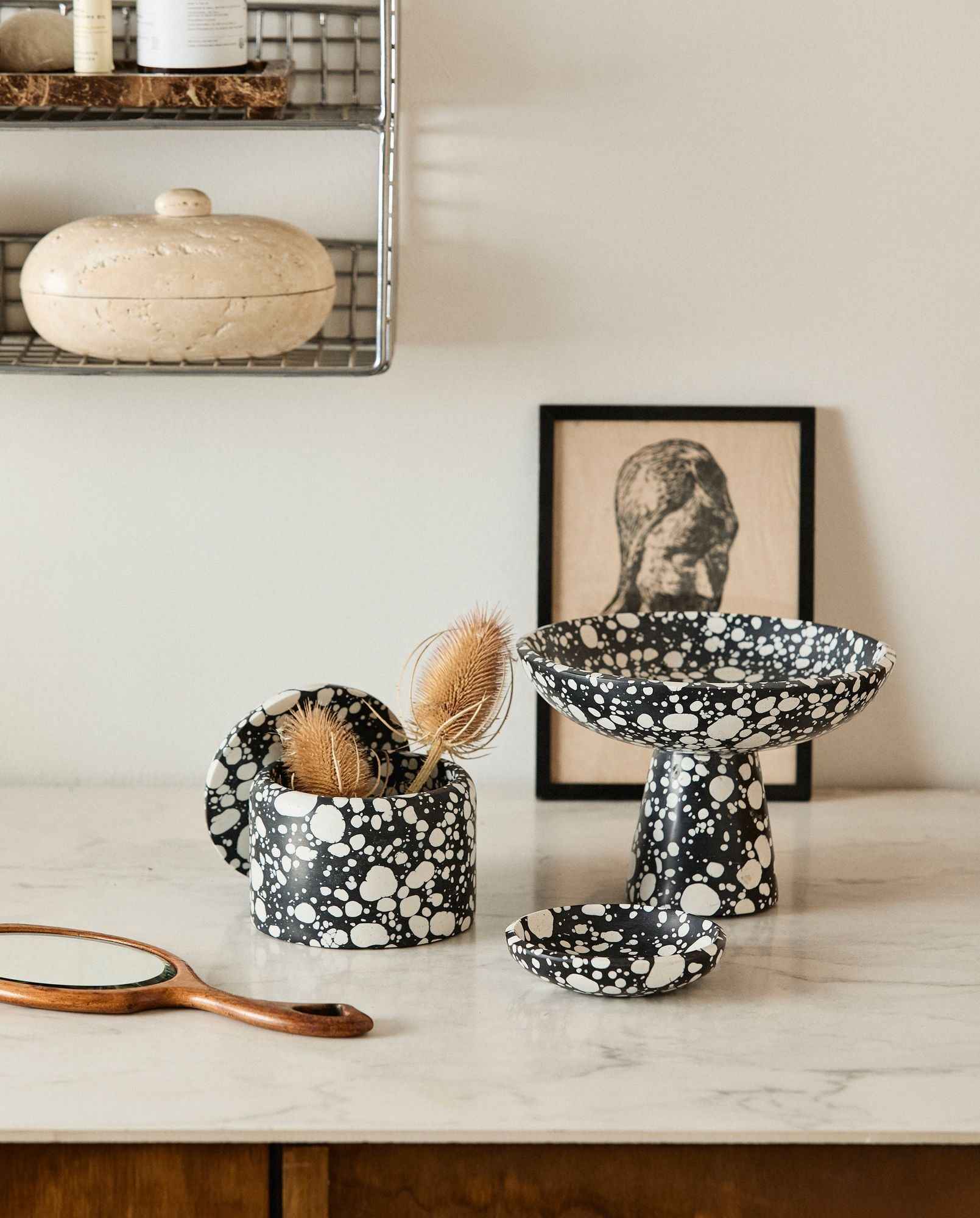 MULES storage, S - black/white - Bambuá
