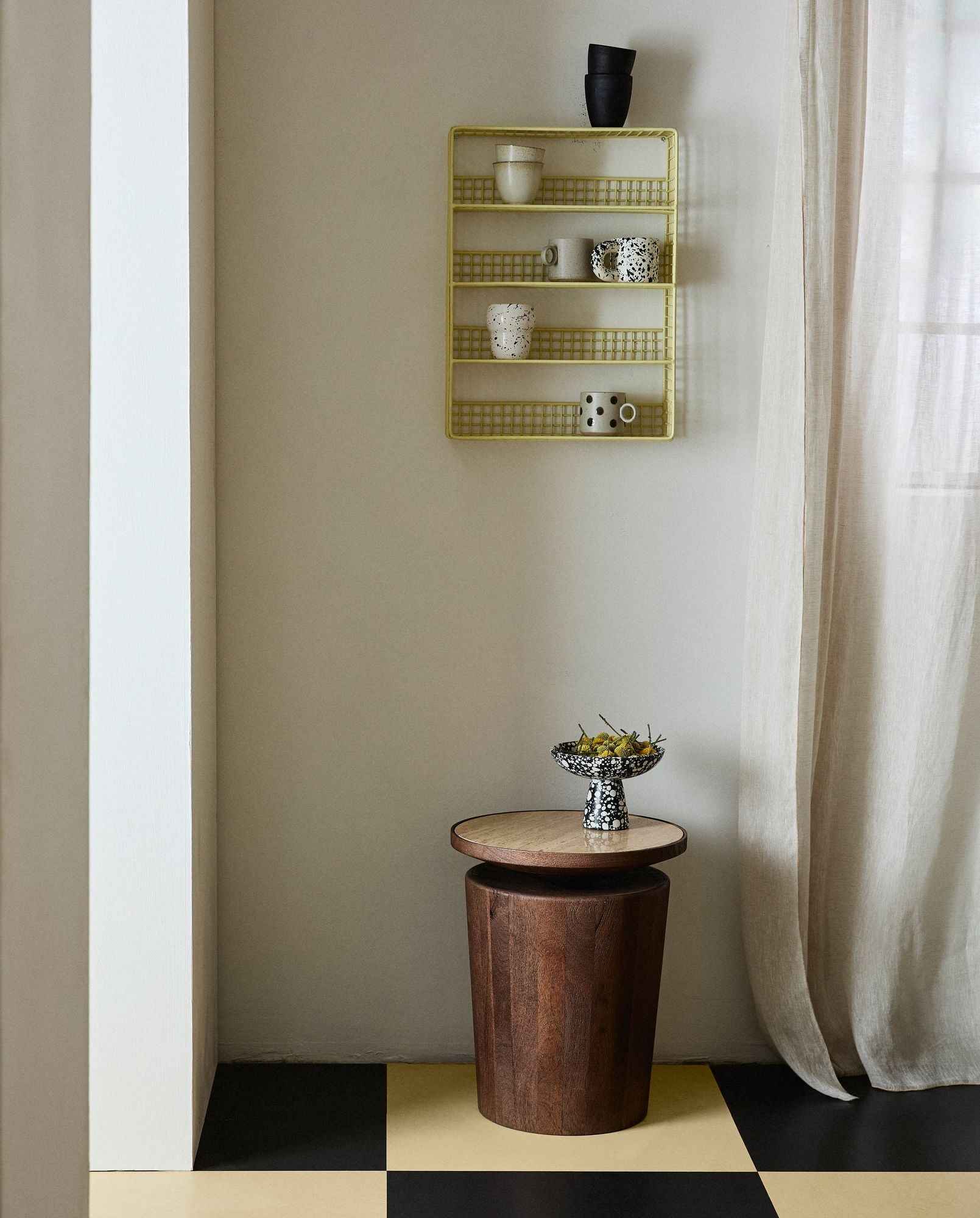 KWANDO side table w. travertine top - nature - Bambuá