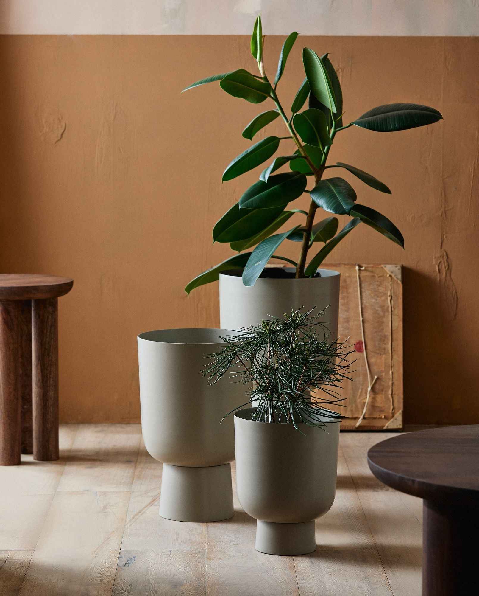 GALOA planter, M - beige - Bambuá