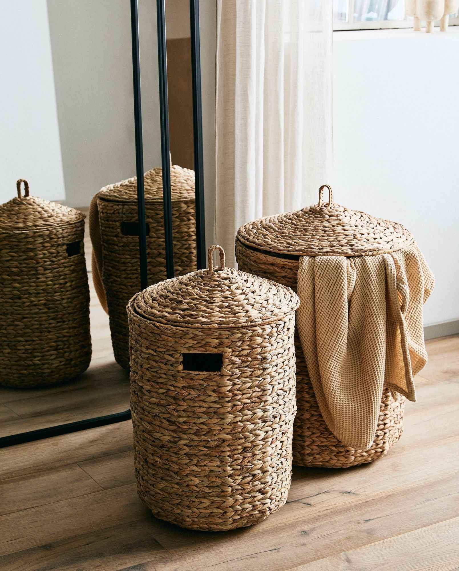 COSNA laundry basket, s/2 - natural - Bambuá