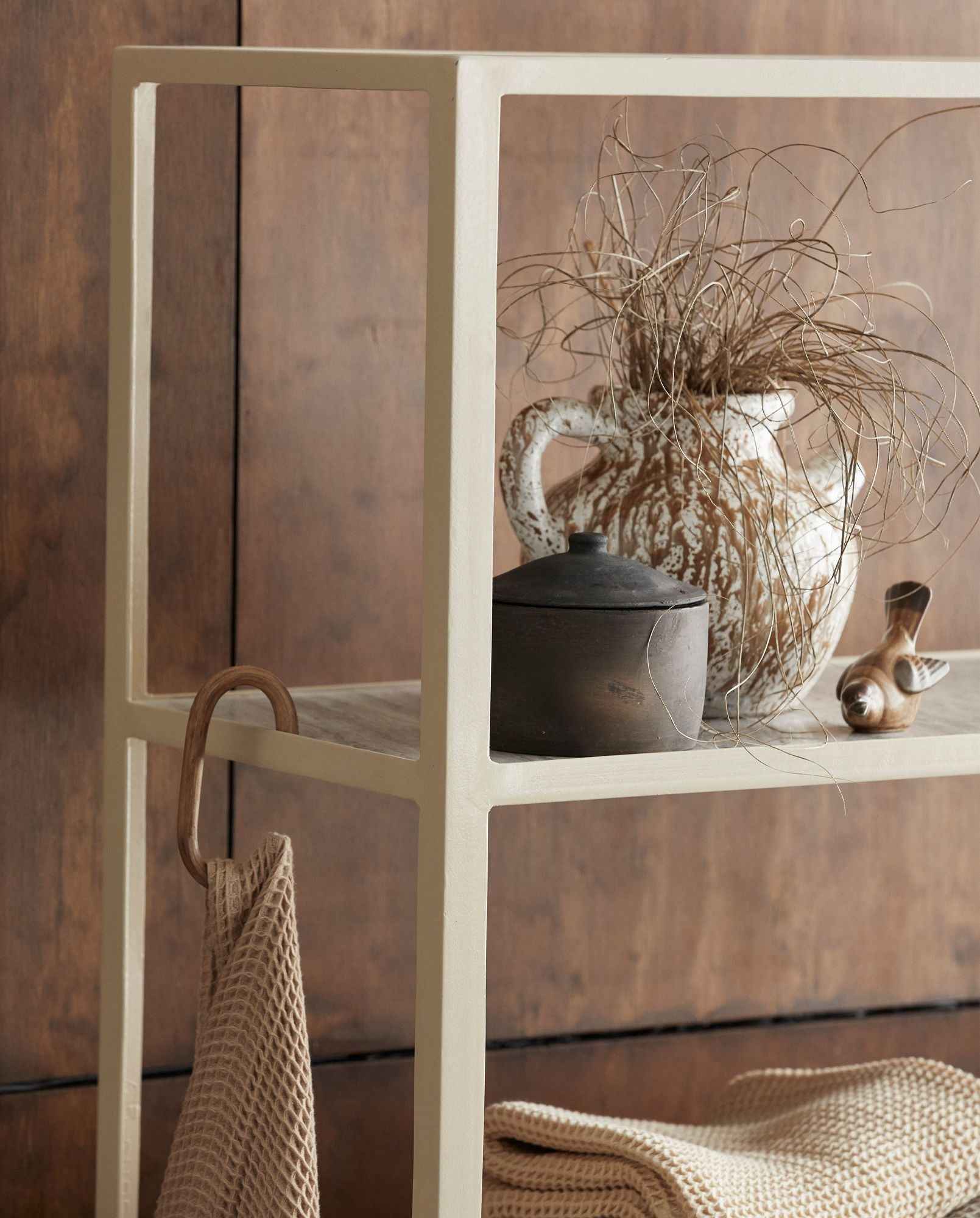 SAMOS vase, glazed - brown/white