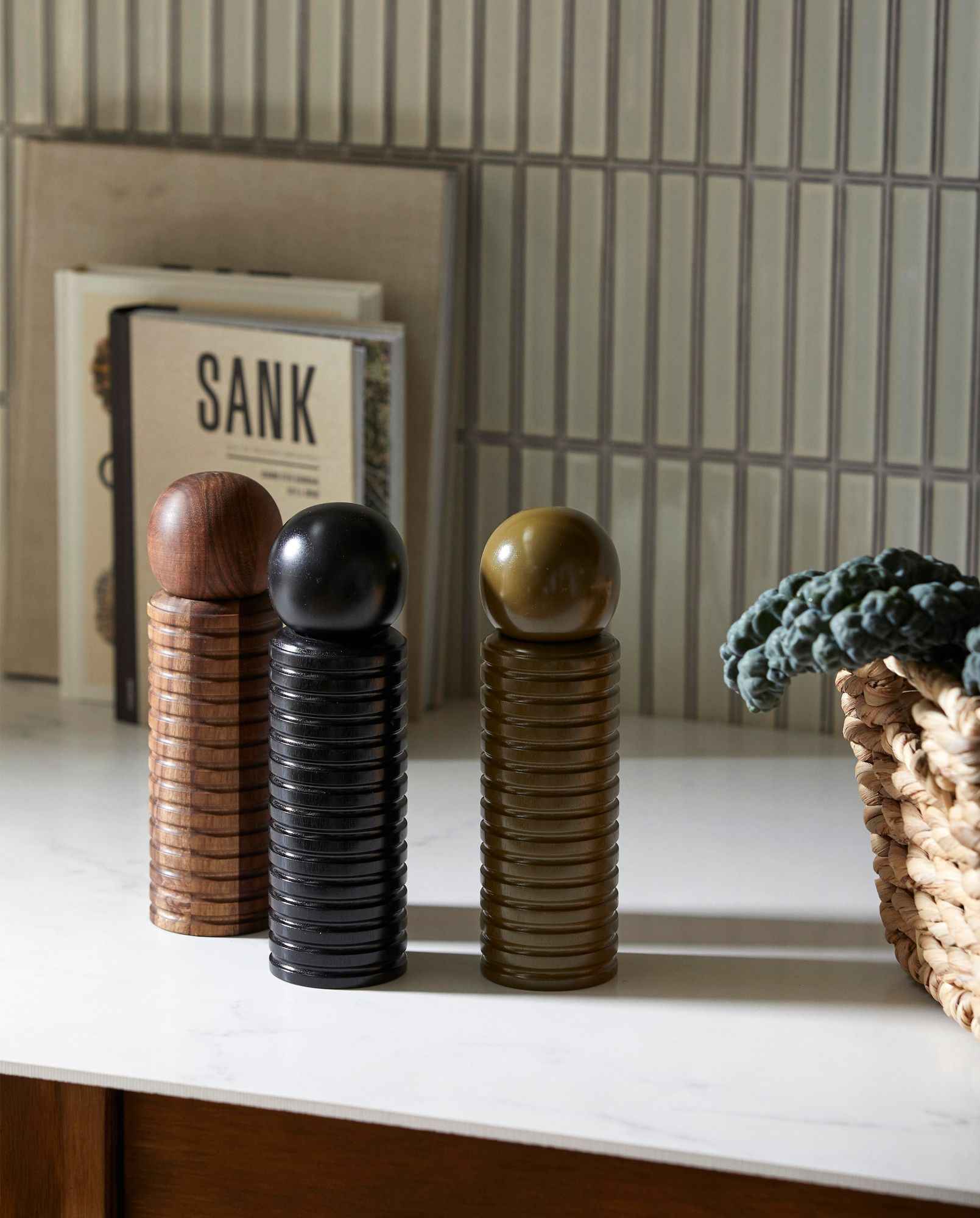 RAS grinder, acacia wood - green - Bambuá