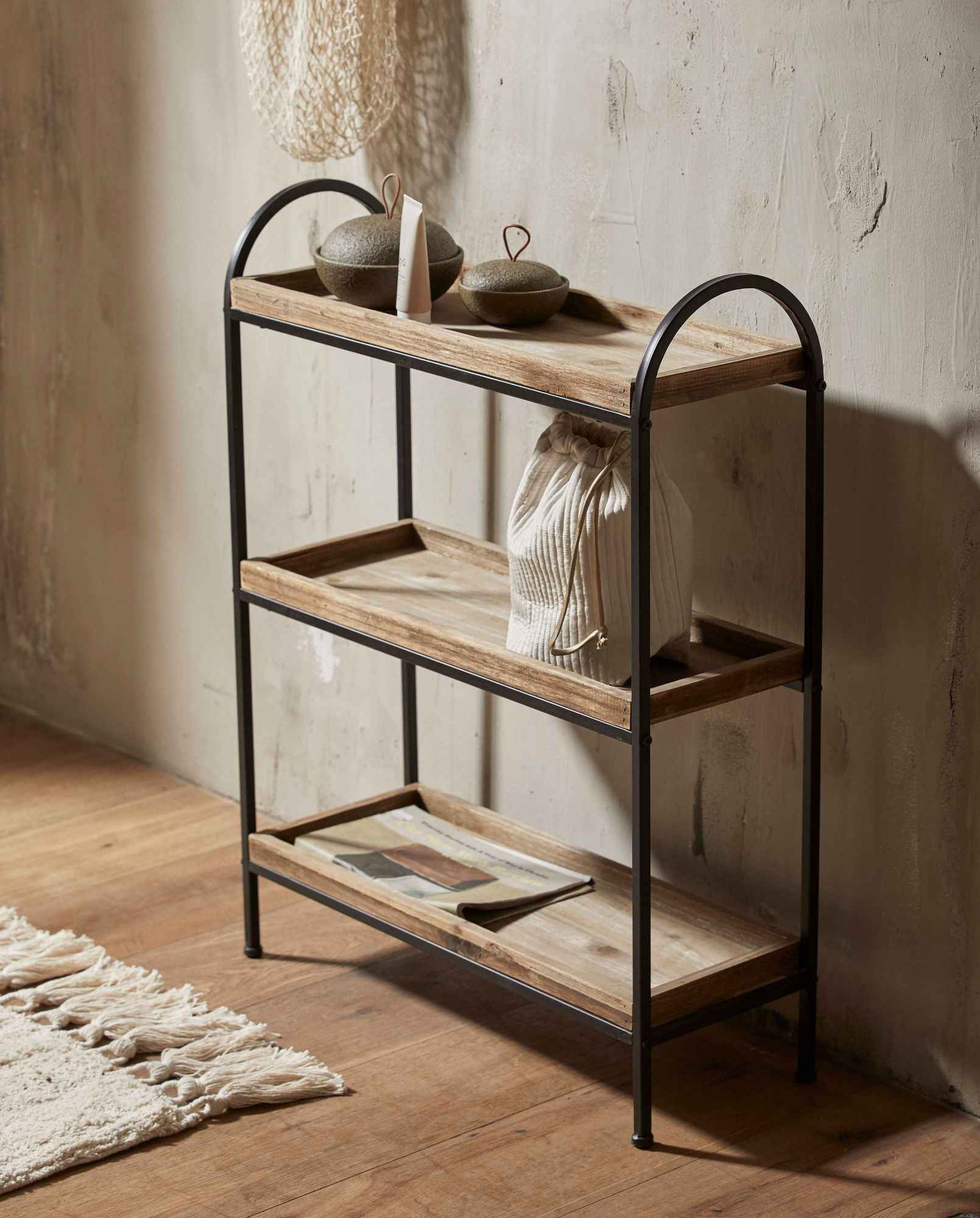 PATNA iron rack - wood - Bambuá