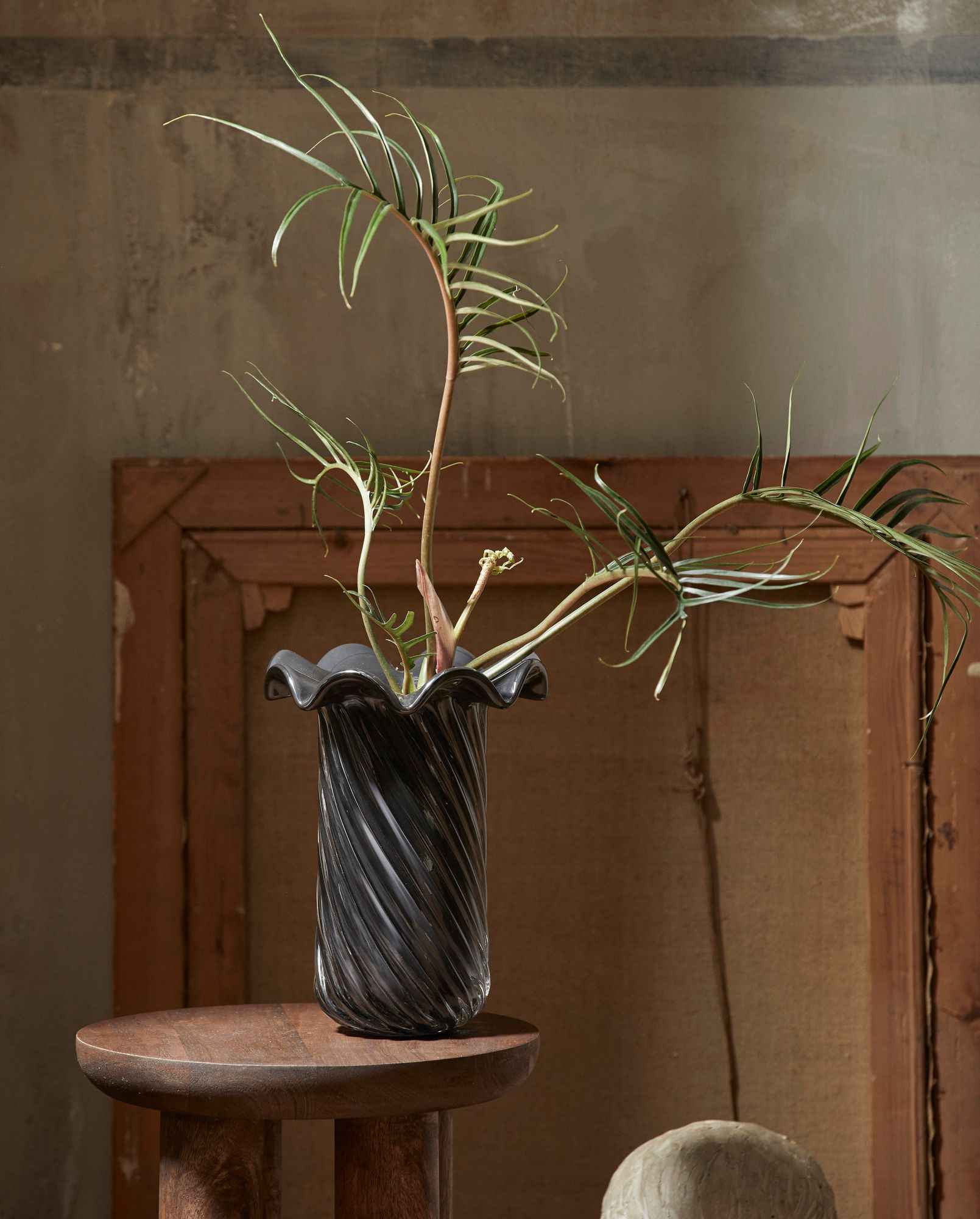 KORO vase, glass - grey - Bambuá