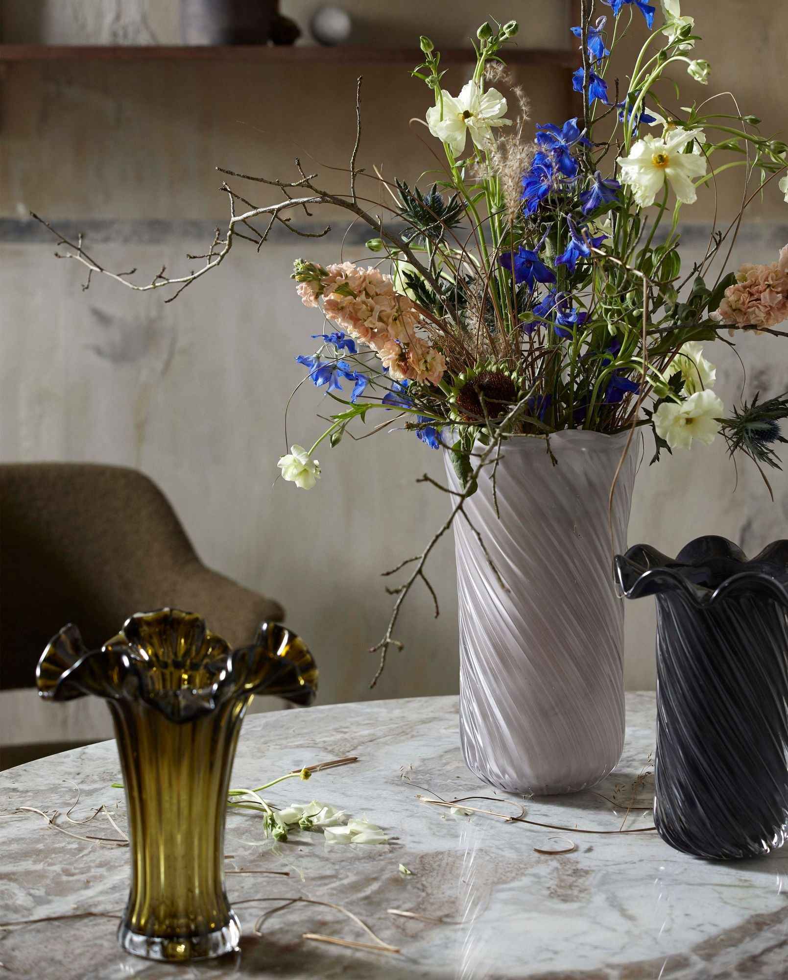 HELLE vase, glass - off white