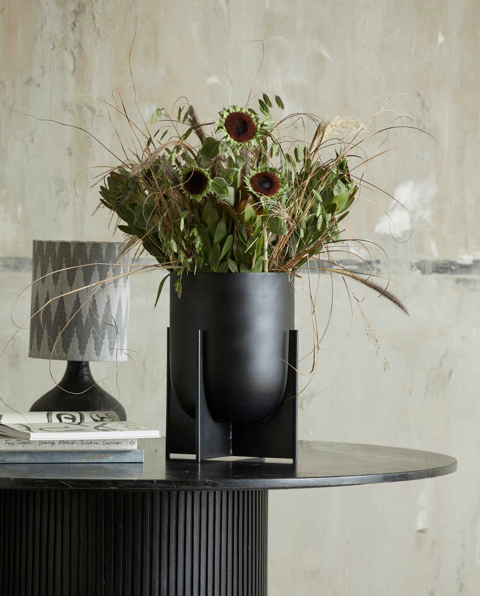 CACELA planter, M, aluminum - anthracite - Bambuá