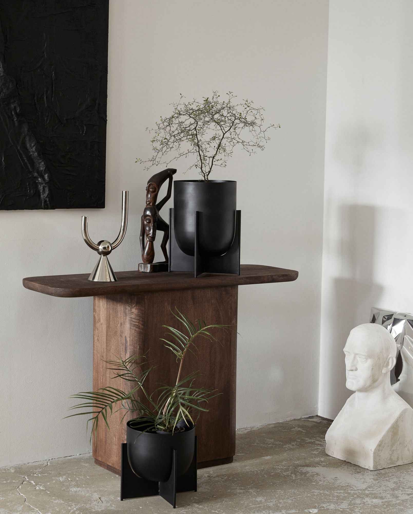 CACELA planter, M, aluminum - anthracite - Bambuá