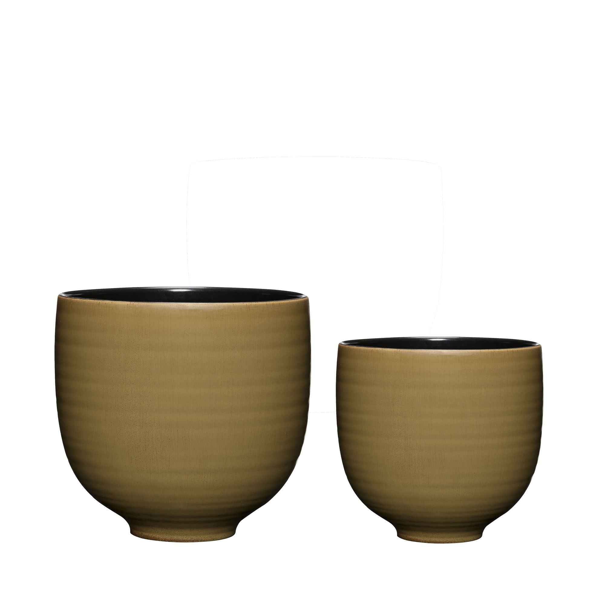 Hübsch Yuka Pots Green (set of 2)