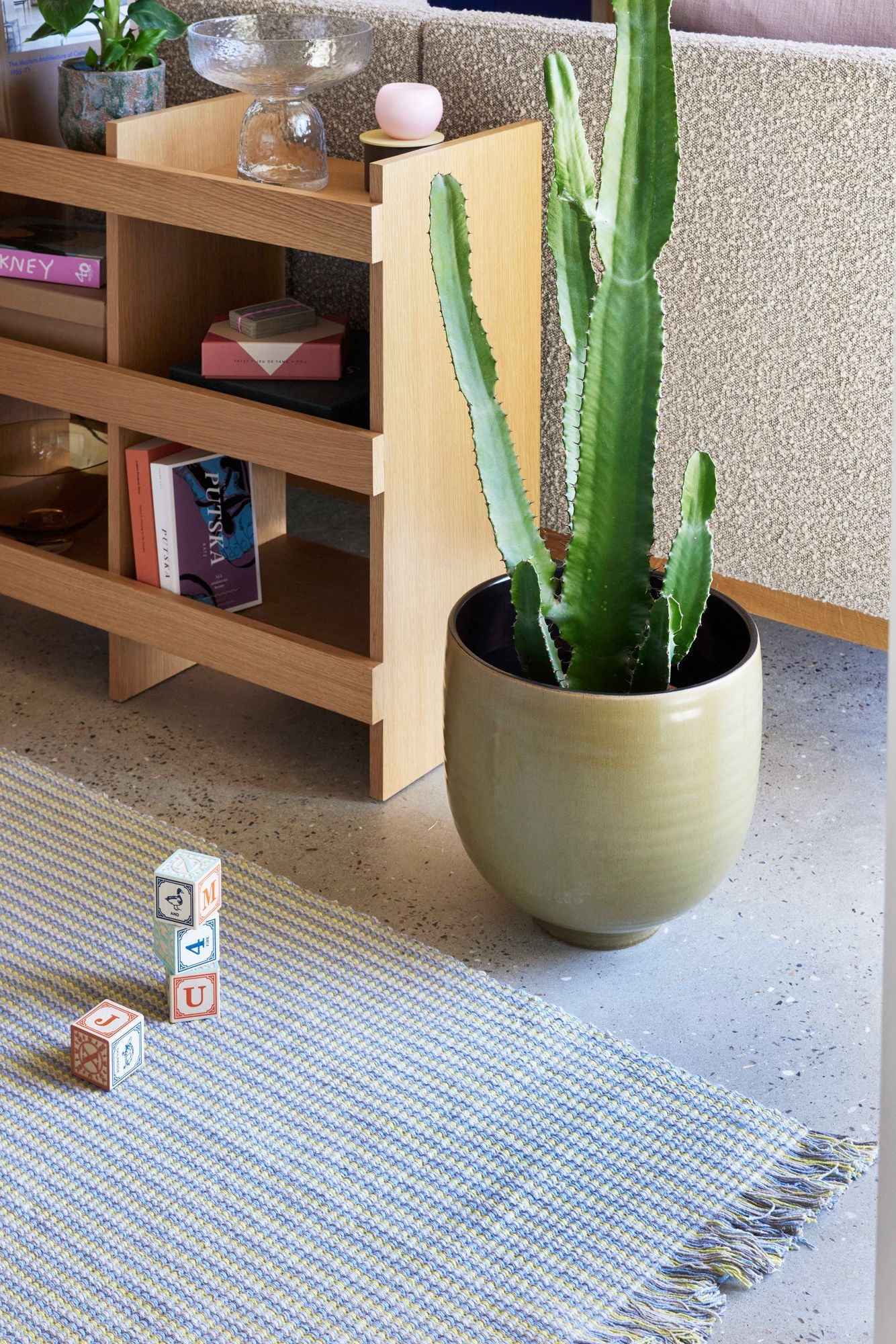 Hübsch Yuka Pots Green (set of 2)