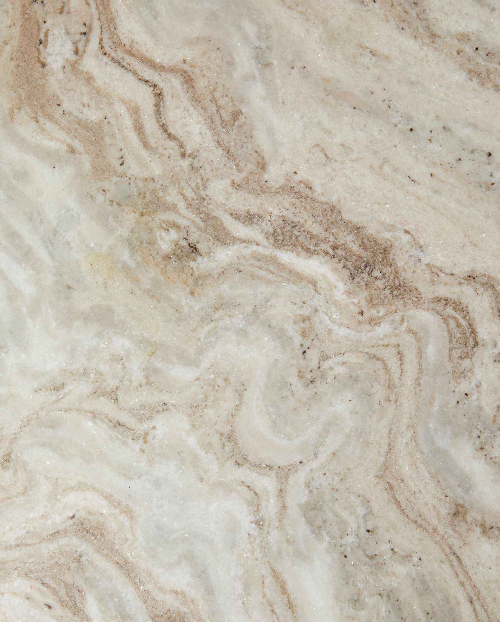 ERIE round coffee table - ivory marble tabletop - Bambuá