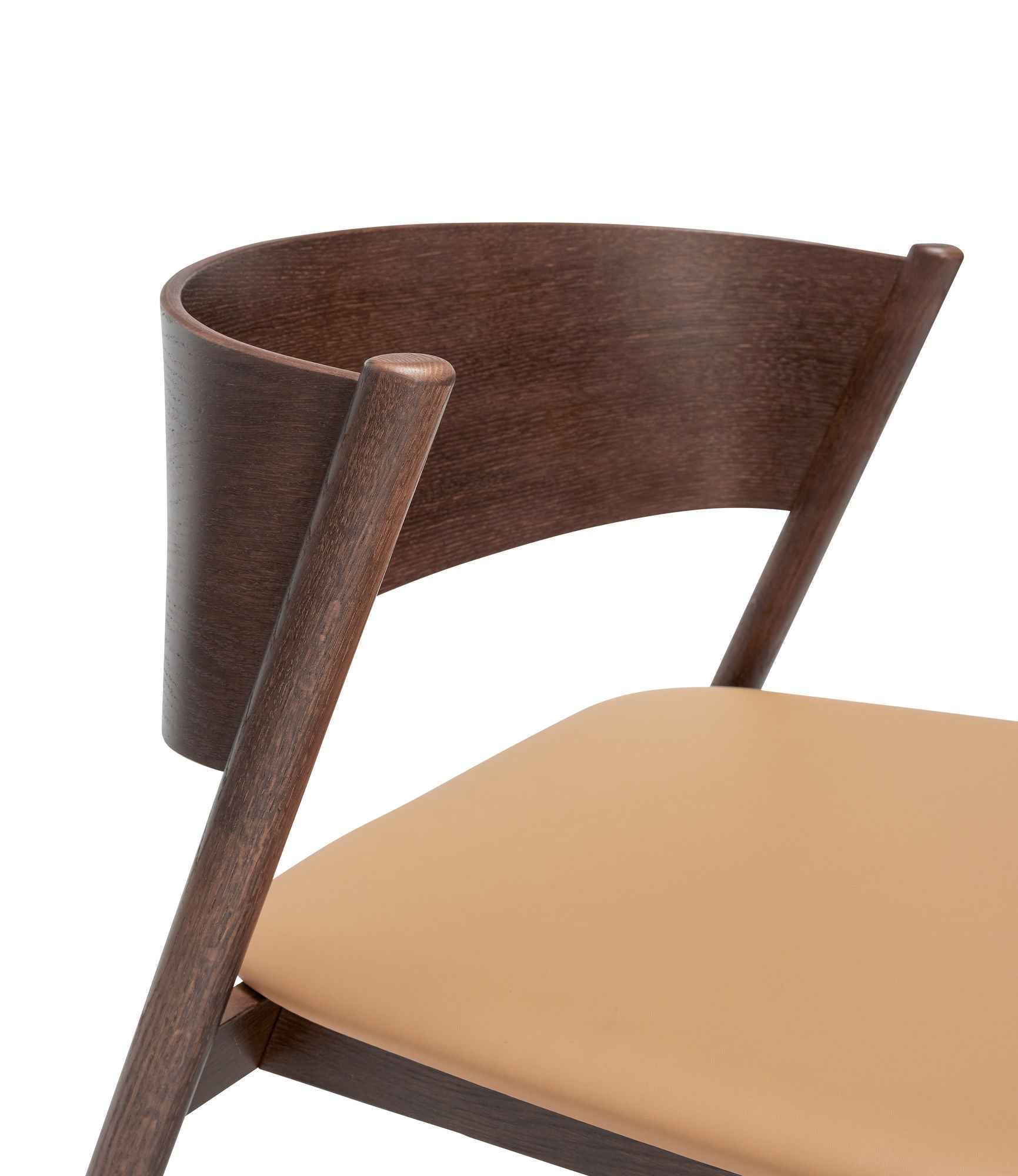 Oblique Lounge Chair Seat Dark Brown