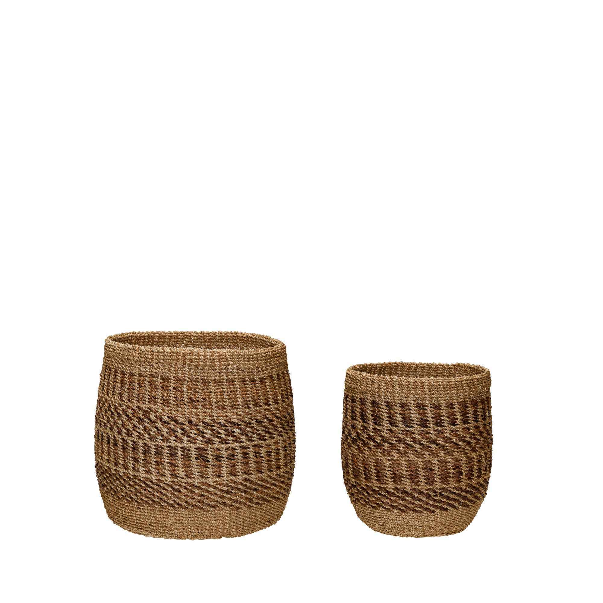 Hübsch Ochre Baskets Ochre/Natural (set of 2)