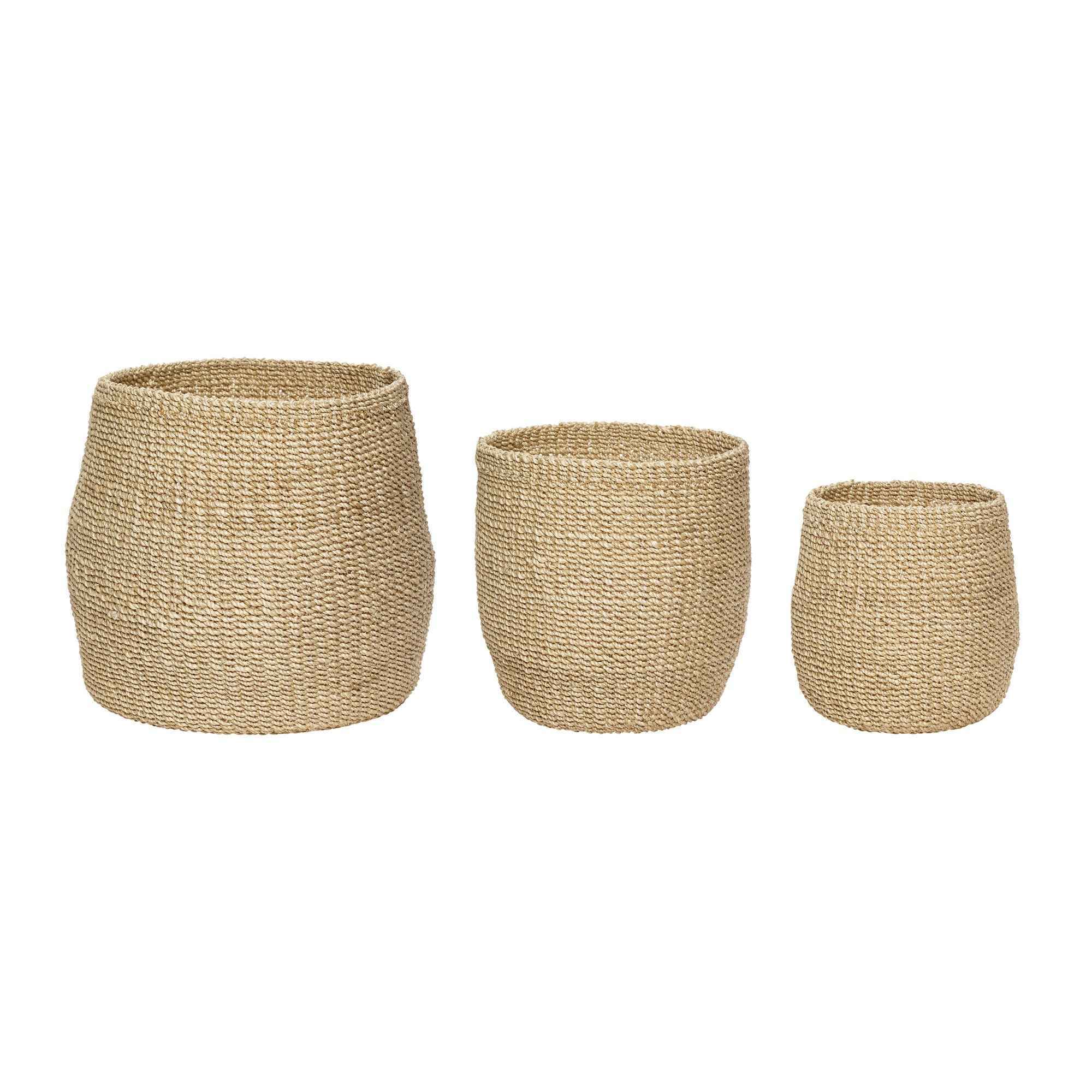 Hübsch Sort Baskets Natural (set of 3)