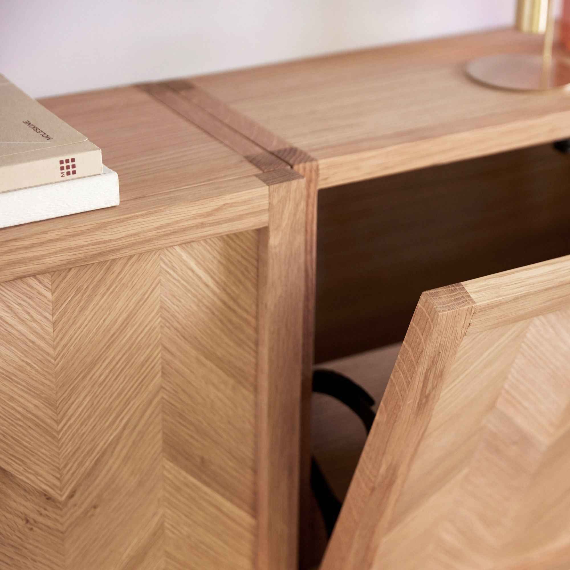 Herringbone Shoe Cabinet Natural - Bambuá
