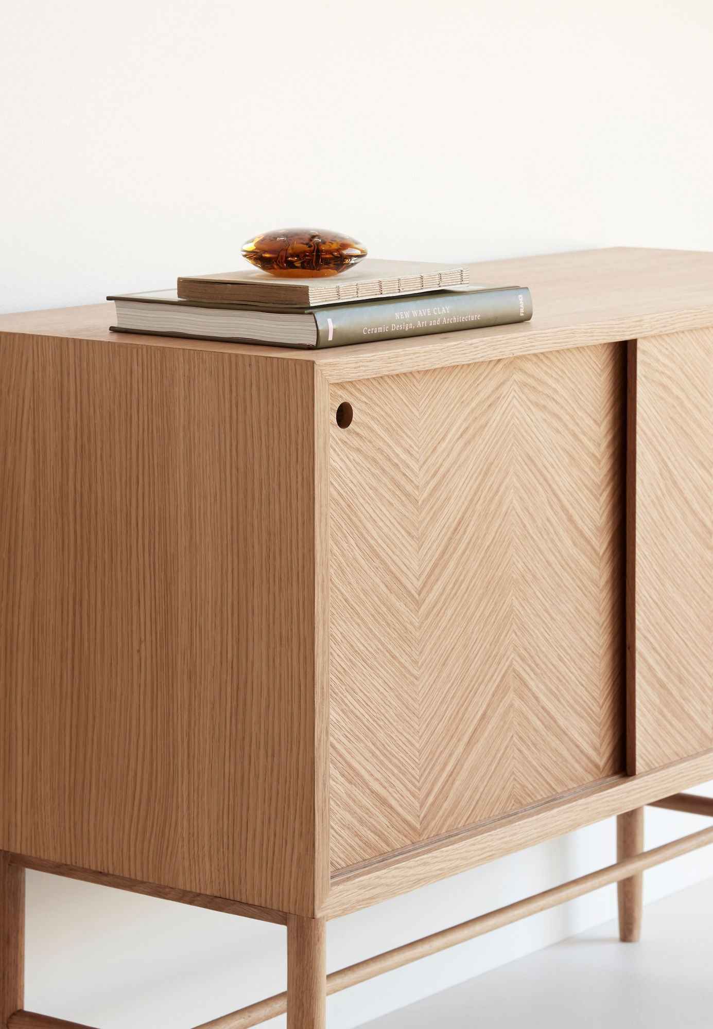 Hübsch Herringbone Dresser Sliding Doors Natural