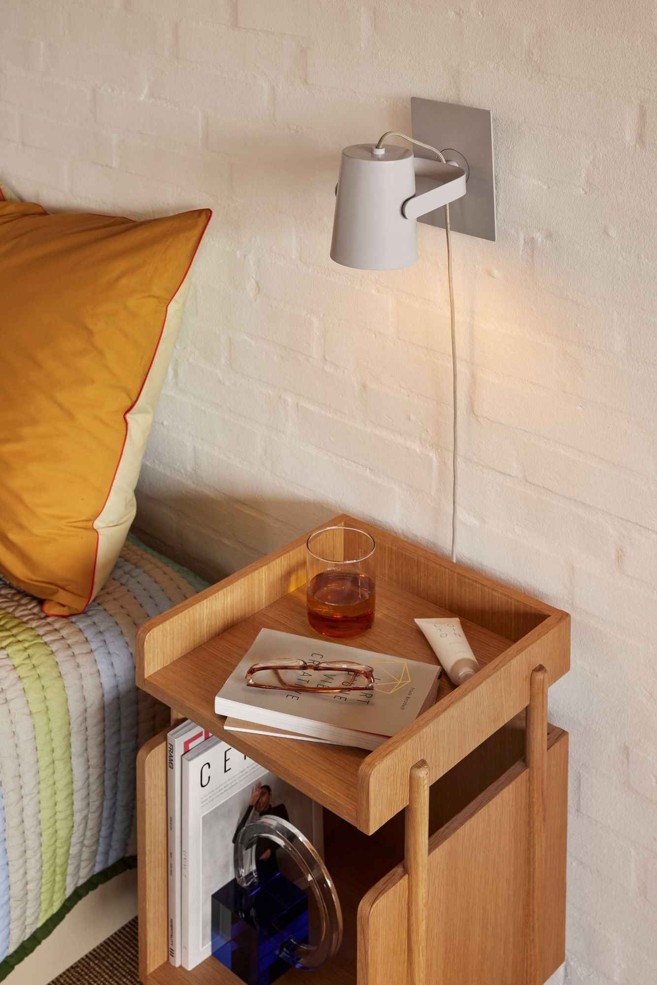 Hübsch Archive Bedside Table Natural