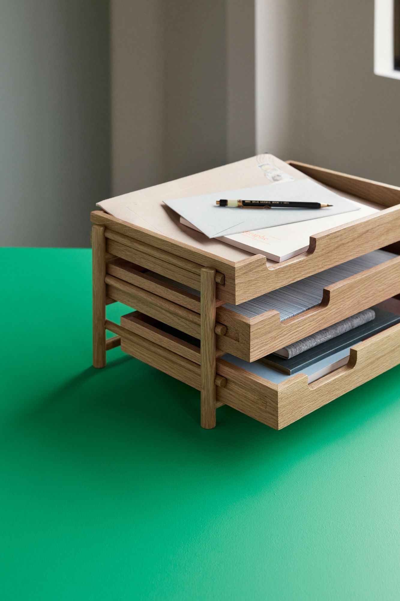 Hübsch Note Letter Tray Natural