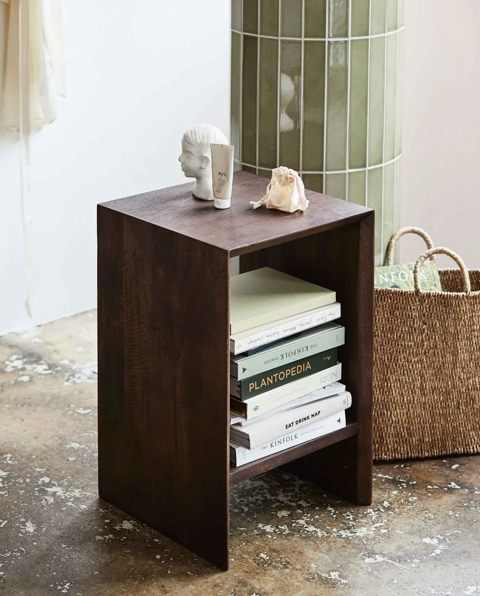NAPO night stand/side table - dark brown - Bambuá