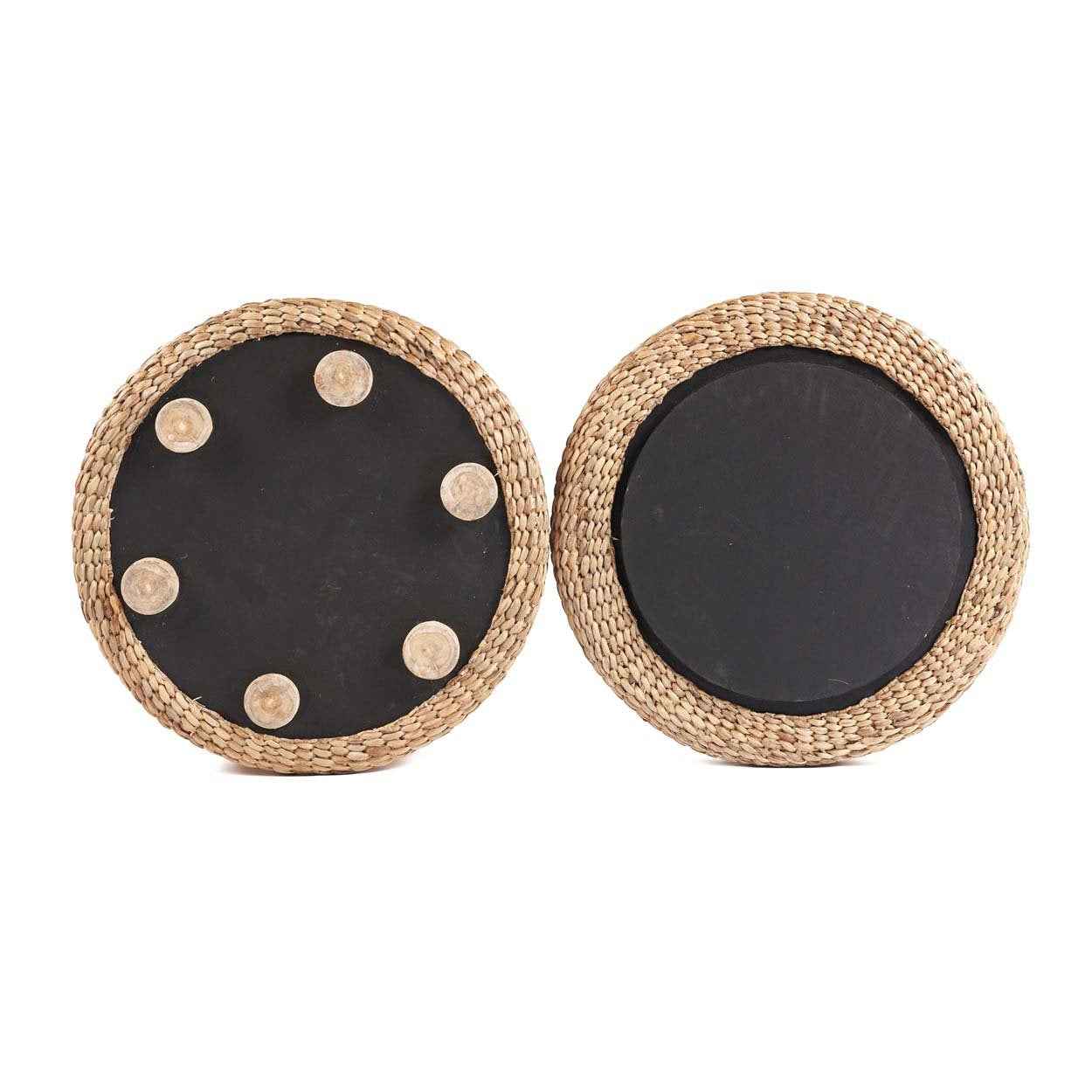 The Circle Storage Ottoman - Natural