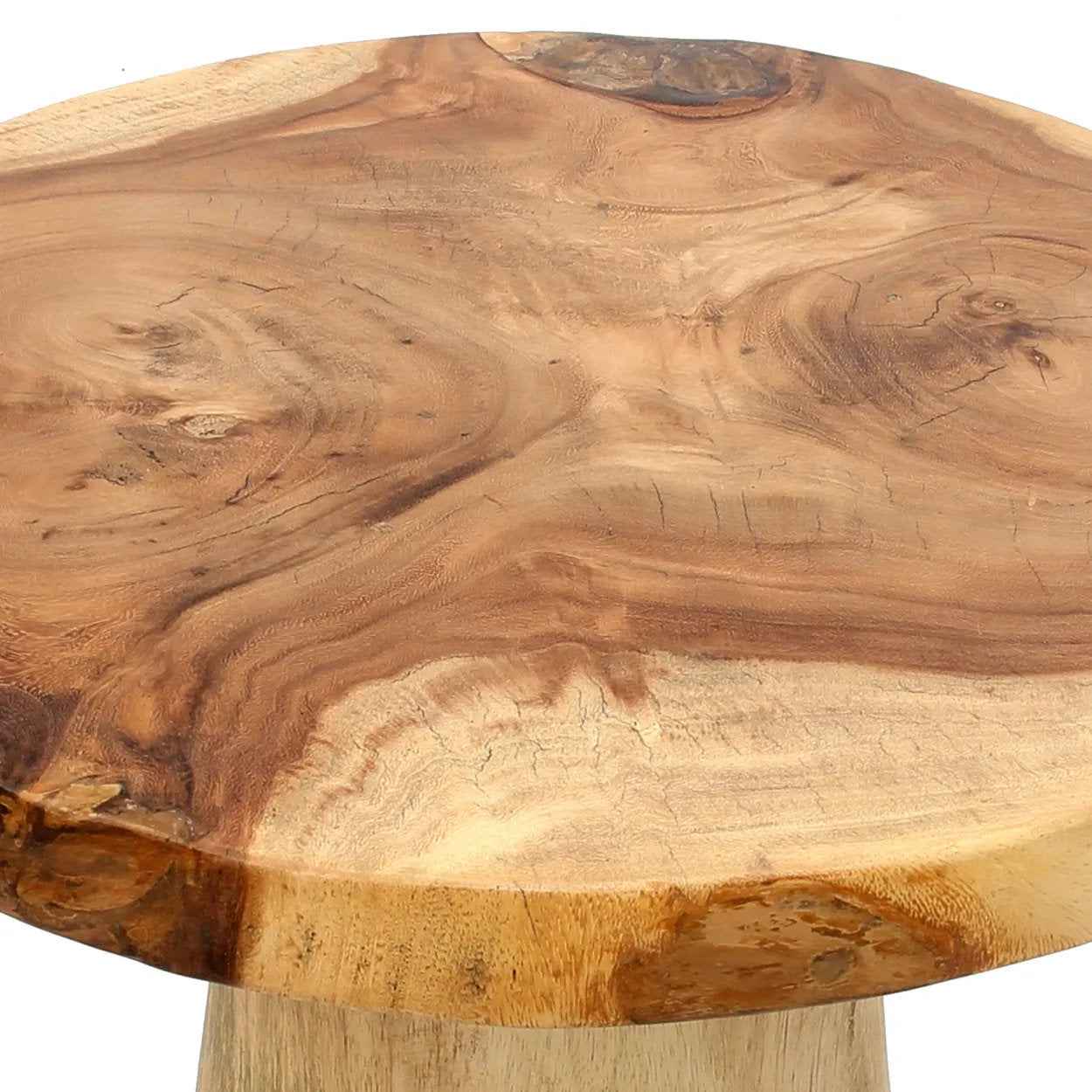The Timber Conic Side Table - Natural - 50 - Bambuá