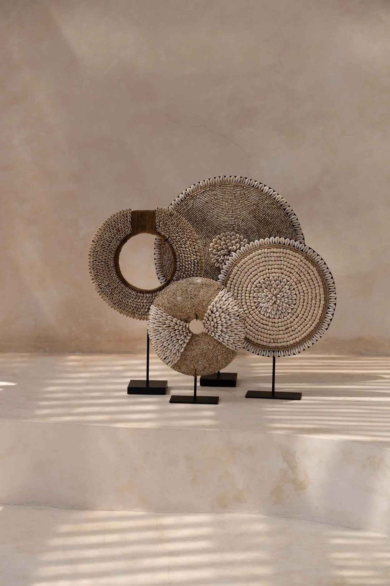 Elegant handcrafted shell on stand for coastal decor