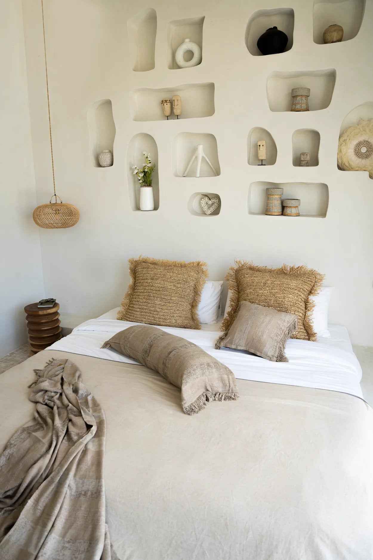 The Raffia Cushion Cover Square - Natural - 60x60