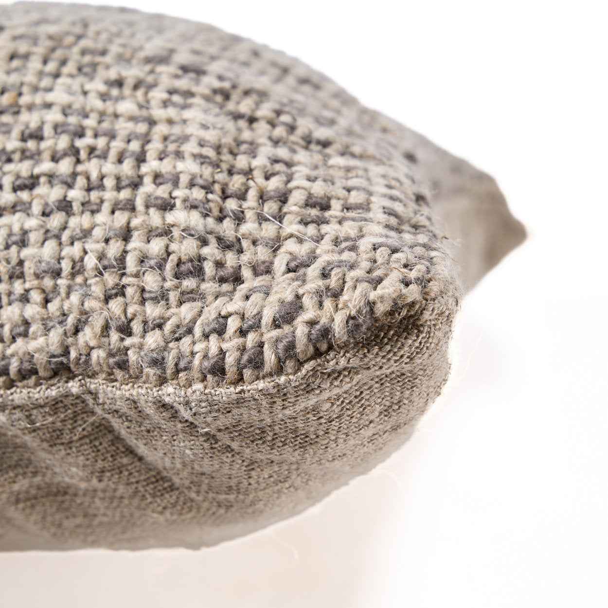 The Linen Grain Cushion Cover - Natural Black