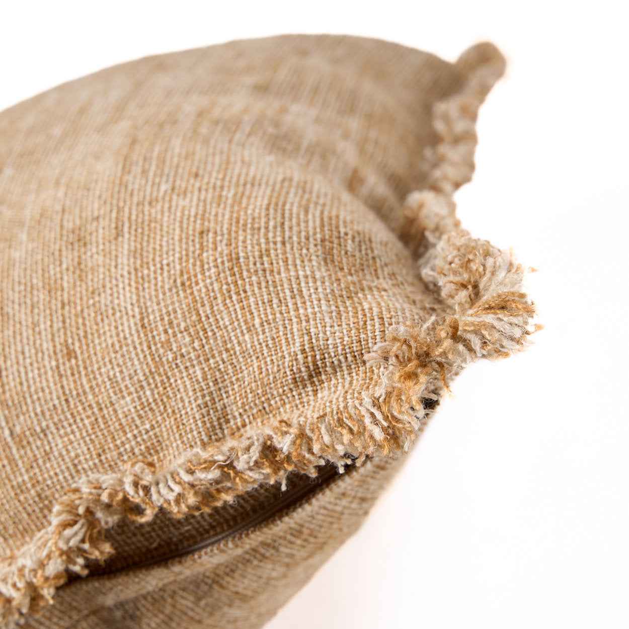 The Sahara Fringe Cushion Cover - Natural Brown - 50x50