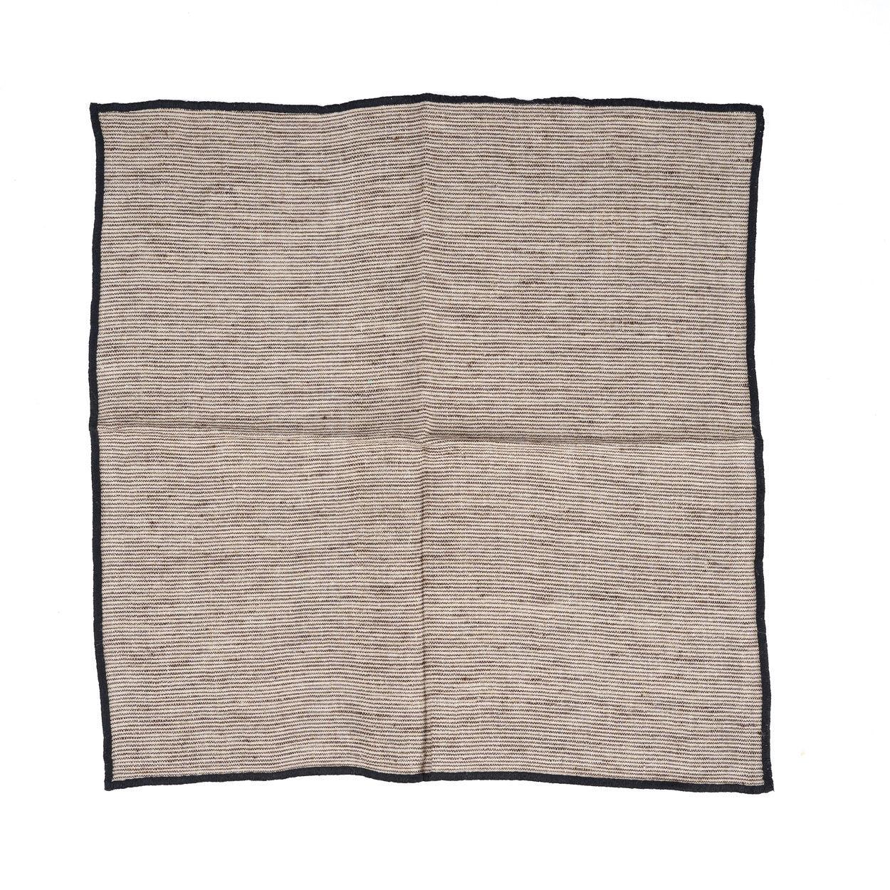 The Code Linen Napkin - Natural Black - 45x45