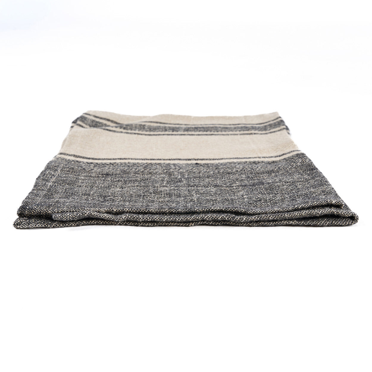 The Linen Smudge Kitchen Towel - Natural Black - 50x70