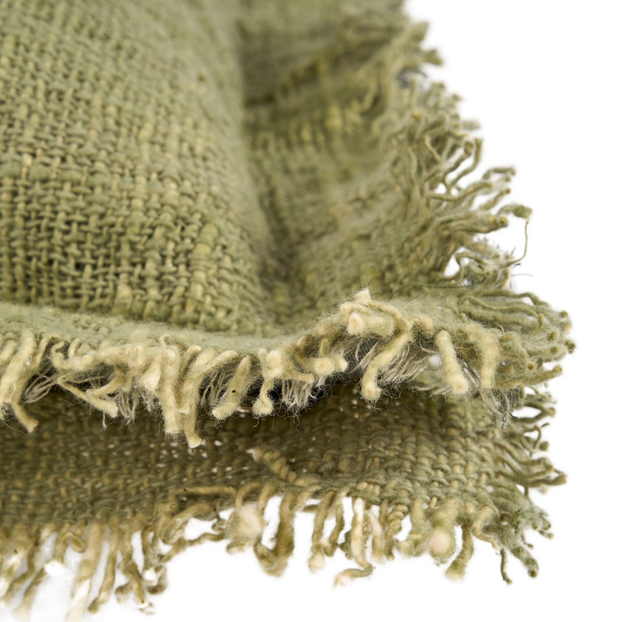 The Jungle Fringe Cushion Cover - Green - Bambuá
