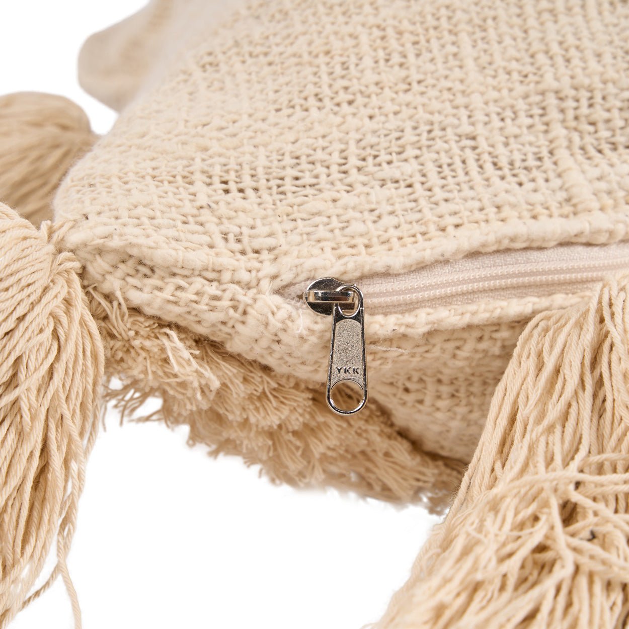 The Nomad Tassel Cushion Cover - Cream - Bambuá