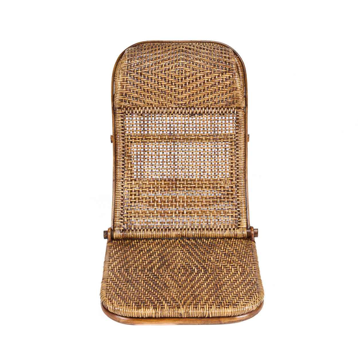 The Rattan Floor Lounger - Dark Walnut - Bambuá