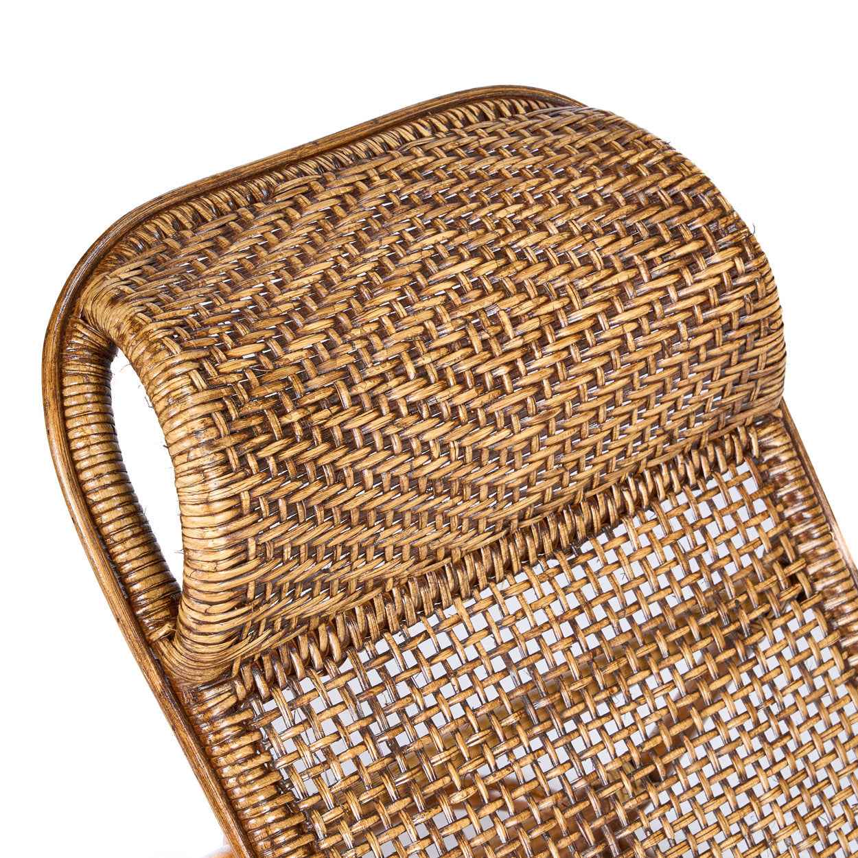 The Rattan Floor Lounger - Dark Walnut - Bambuá