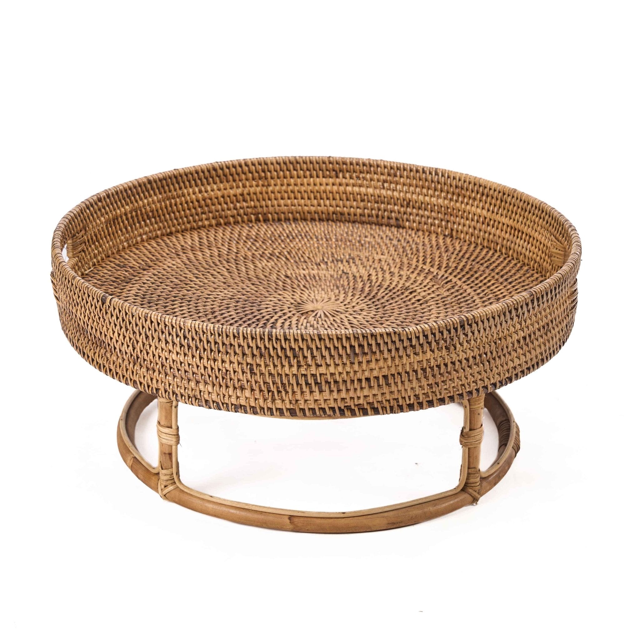 The Rattan Rise Tray - Natural Brown - Bambuá