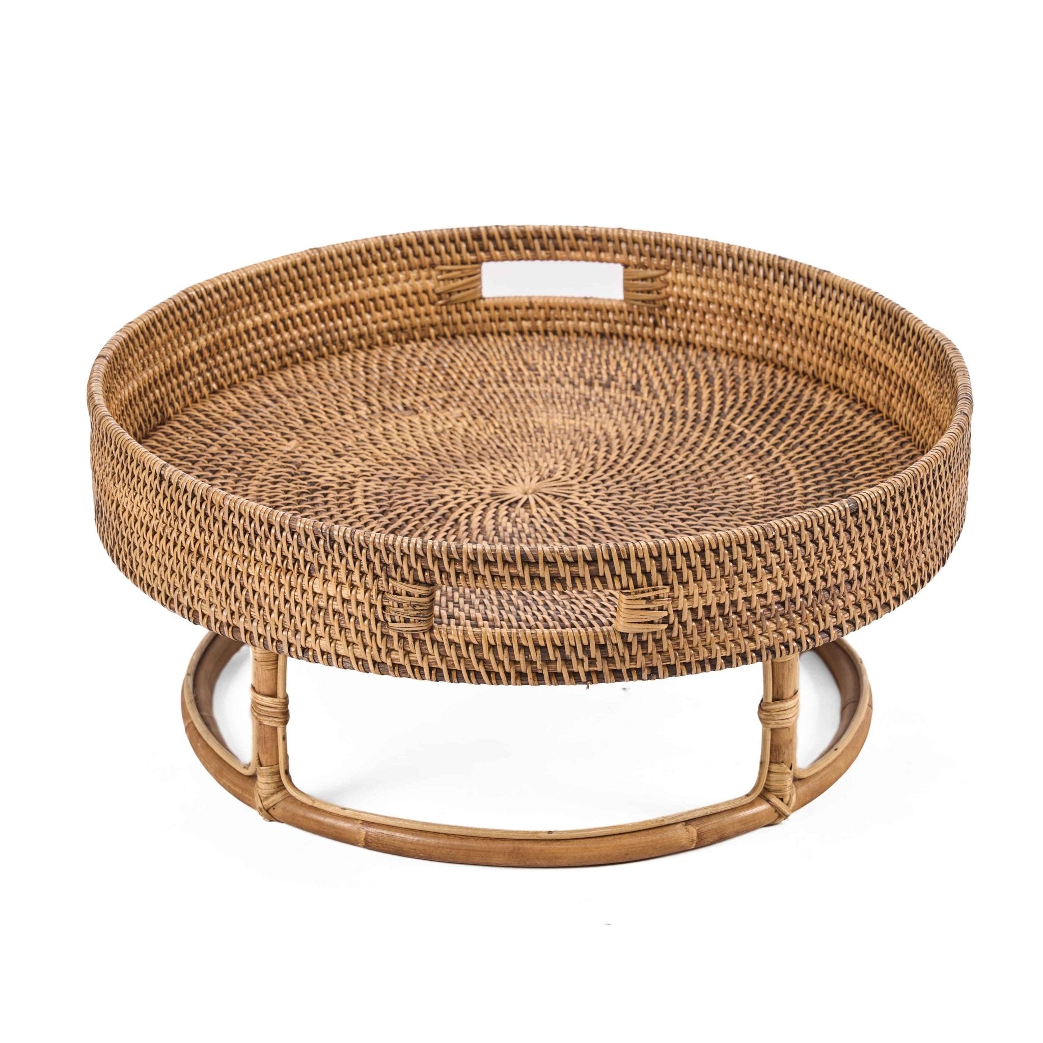 The Rattan Rise Tray - Natural Brown - Bambuá