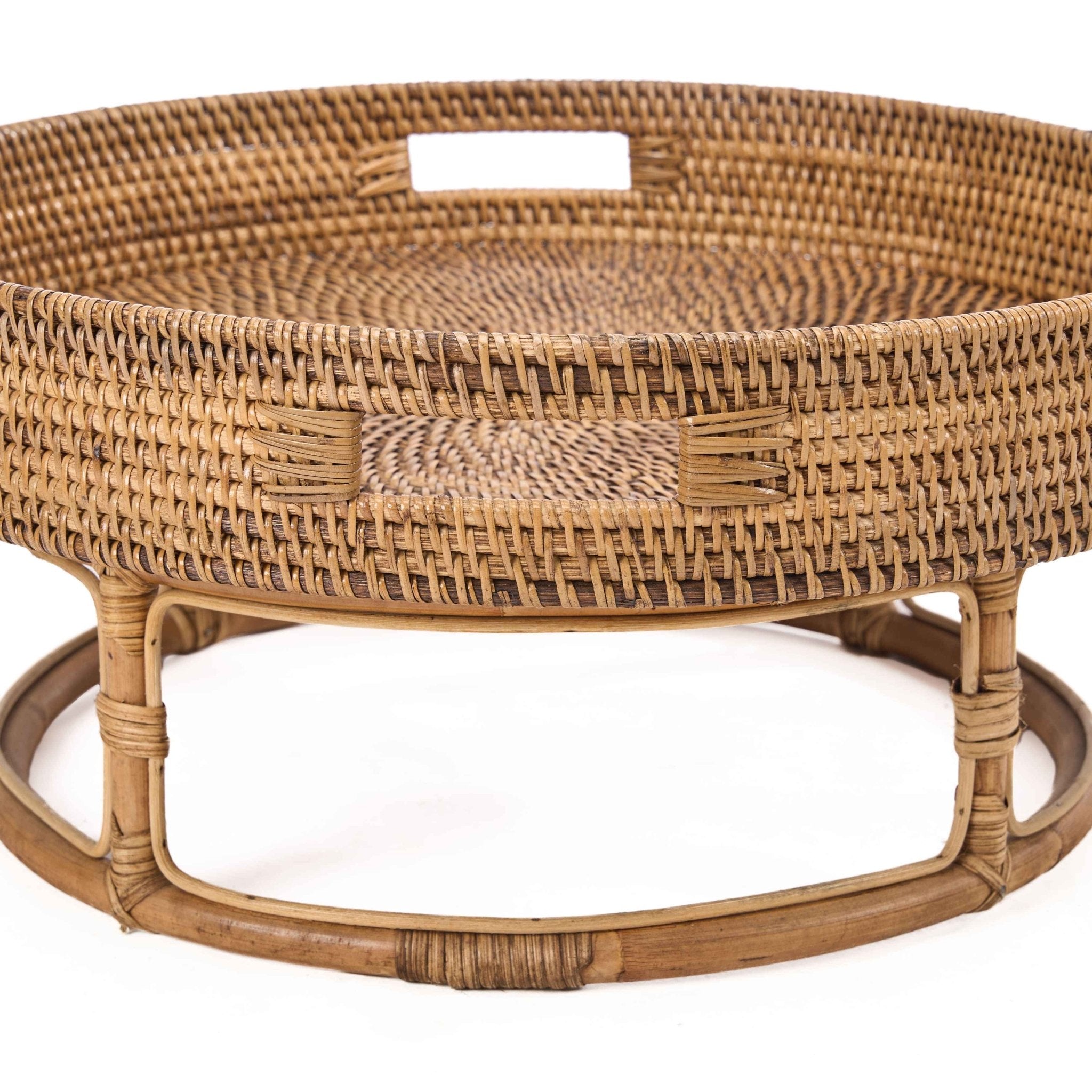 The Rattan Rise Tray - Natural Brown - Bambuá